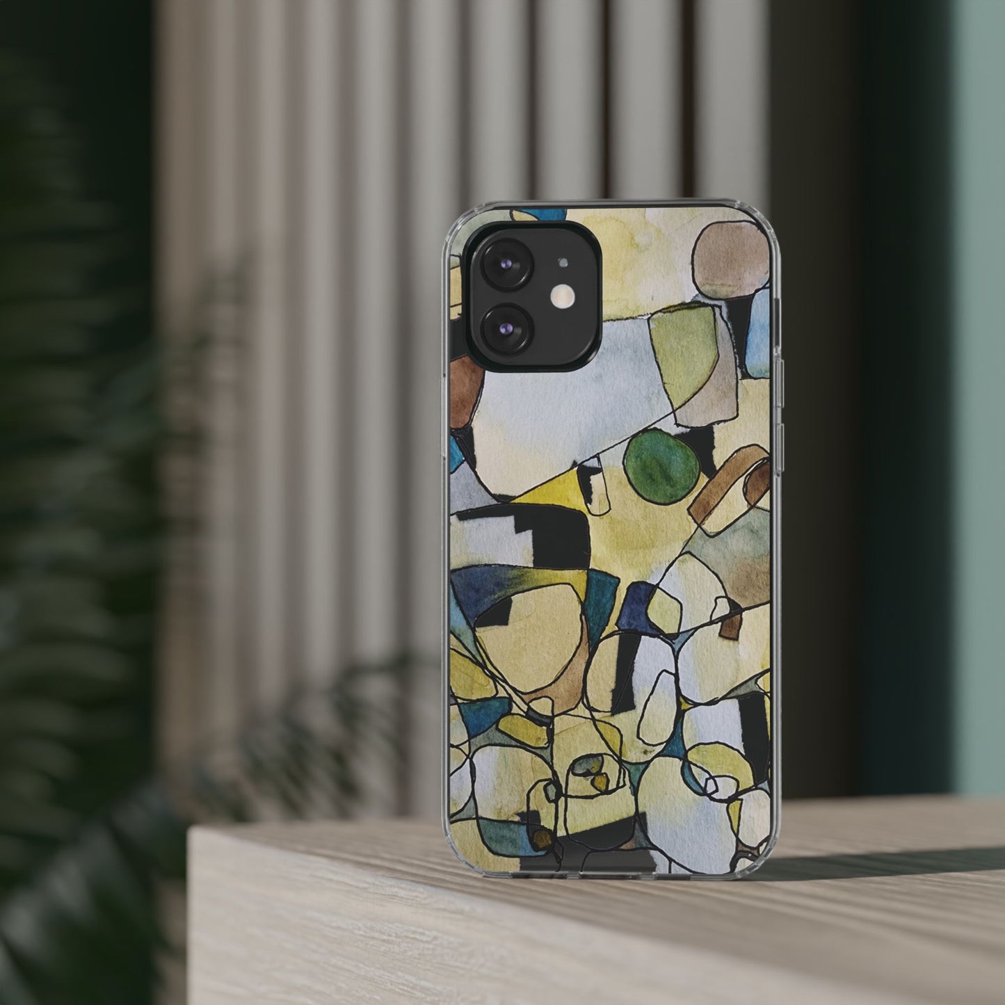 Abstract Watercolor Clear Phone Case - Brooke Zitting, LLC