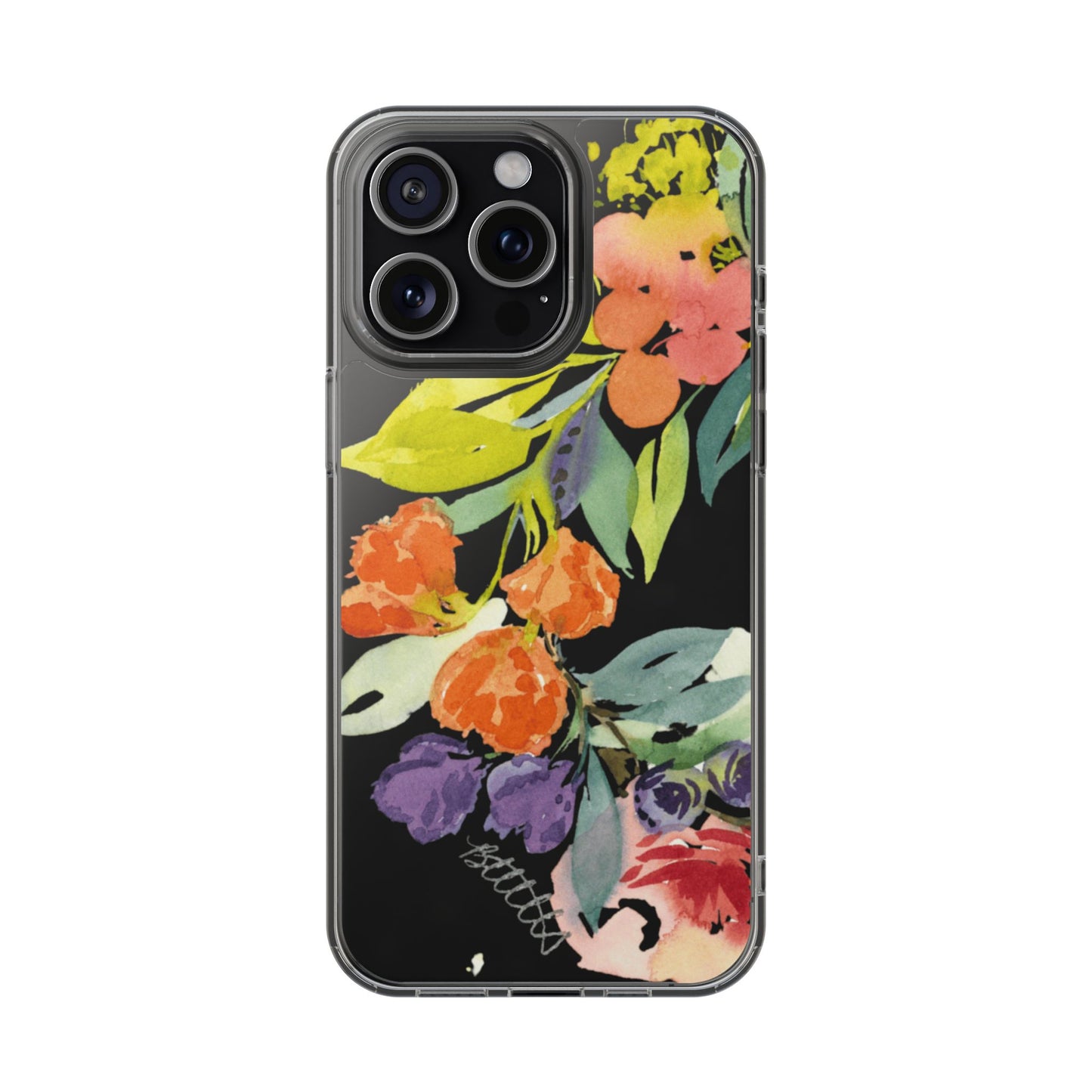 Watercolor Floral Blooms Clear Phone Case - Brooke Zitting, LLC