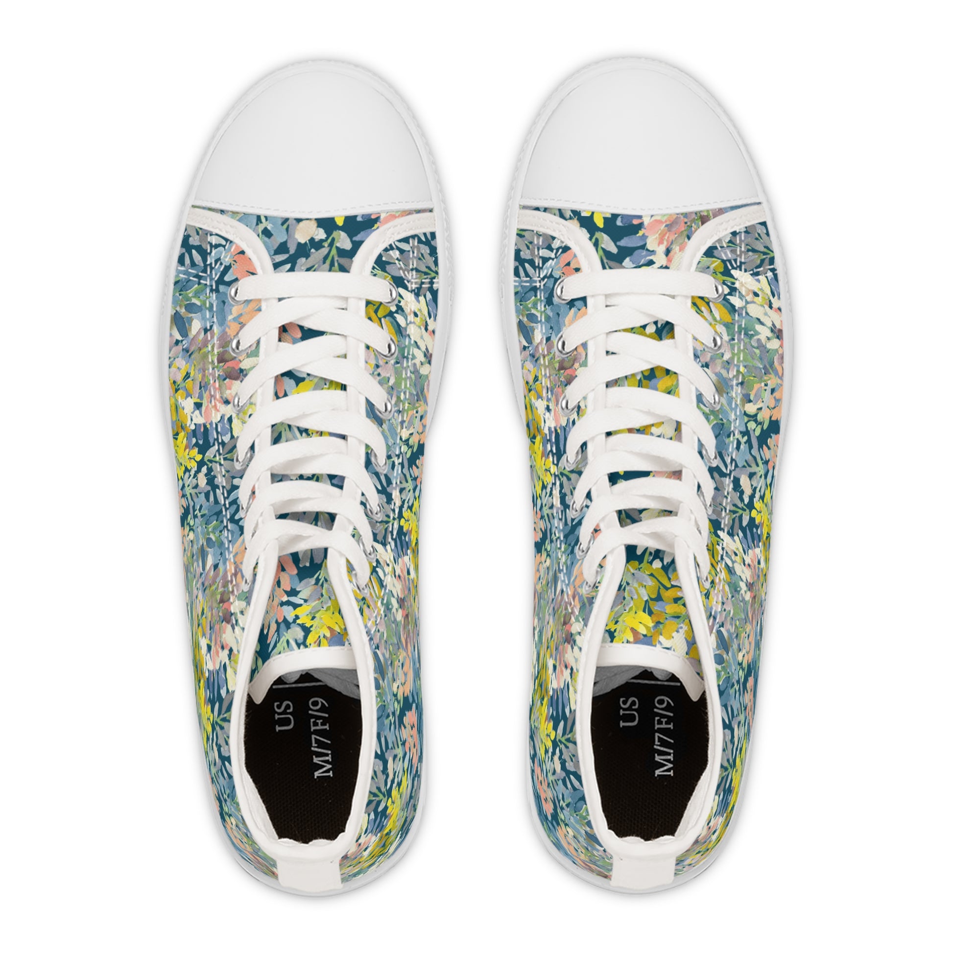Vibrant Petal Parade High Top Sneakers with Floral Design – Stylish Shoes for All | Unique Gift Idea - Brooke Zitting, LLC