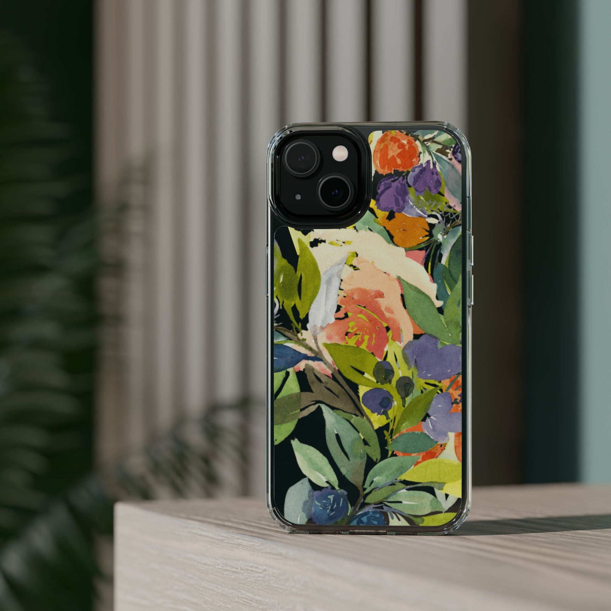 Clear Phone Case with Floral Blooms Design - Brooke Zitting, LLC