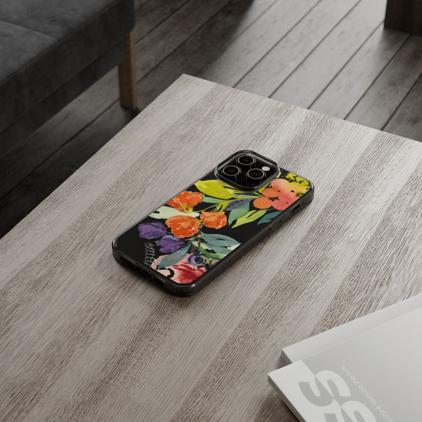 Watercolor Floral Blooms Clear Phone Case - Brooke Zitting, LLC