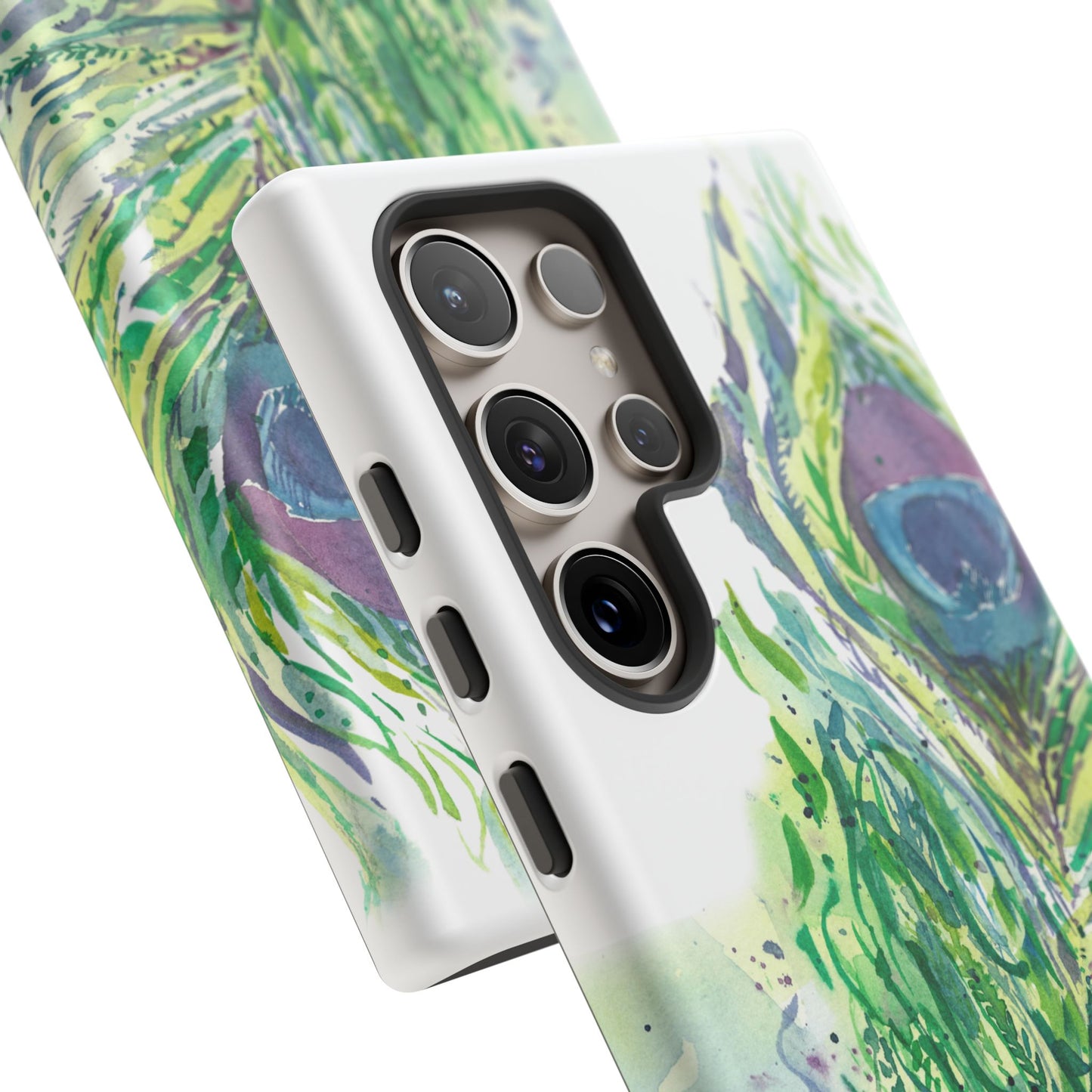 Colorful Peacock Feather Tough Phone Case – Stylish Nature-Inspired Mobile Cover & Unique Gift Idea - Brooke Zitting, LLC