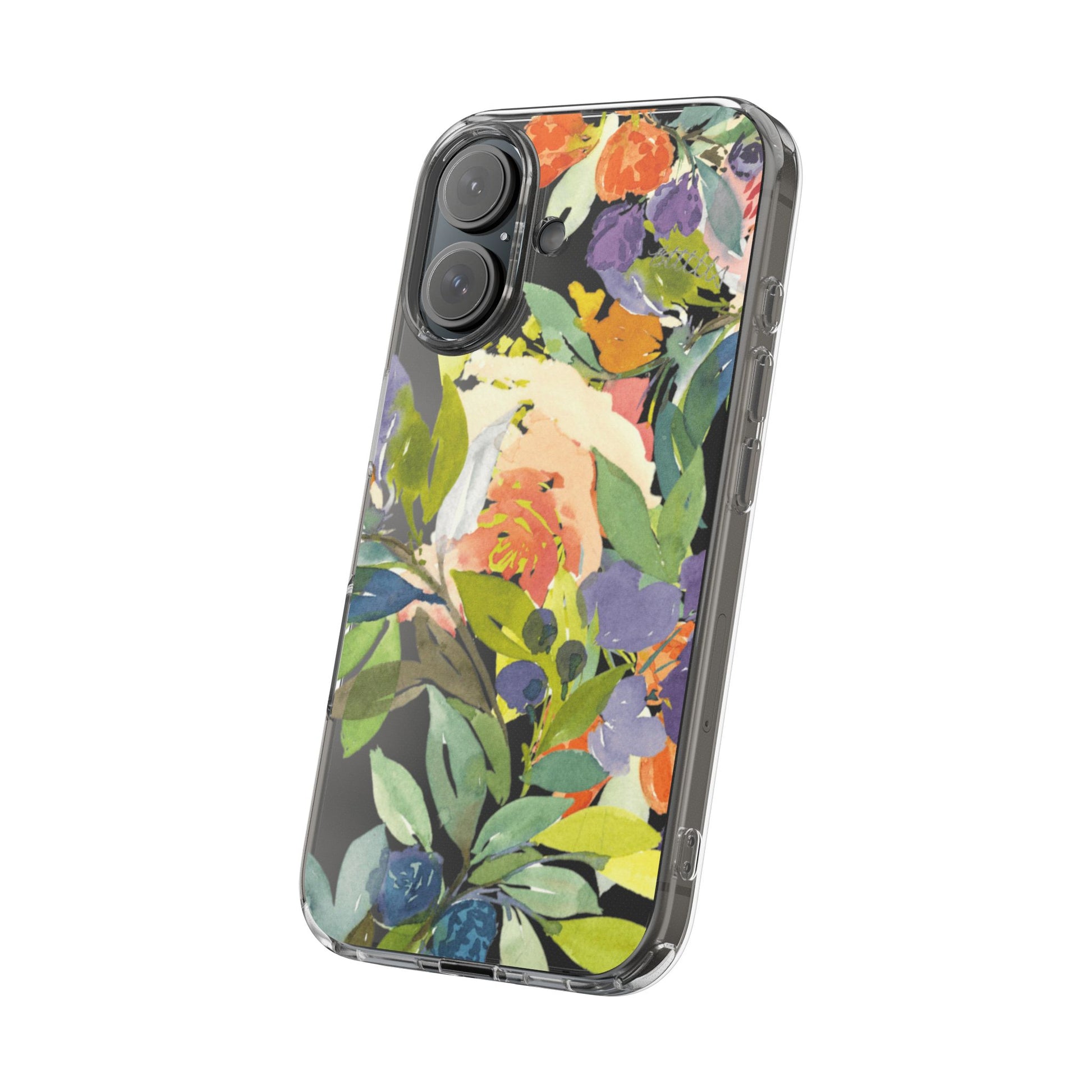 Clear Phone Case with Floral Blooms Design - Brooke Zitting, LLC