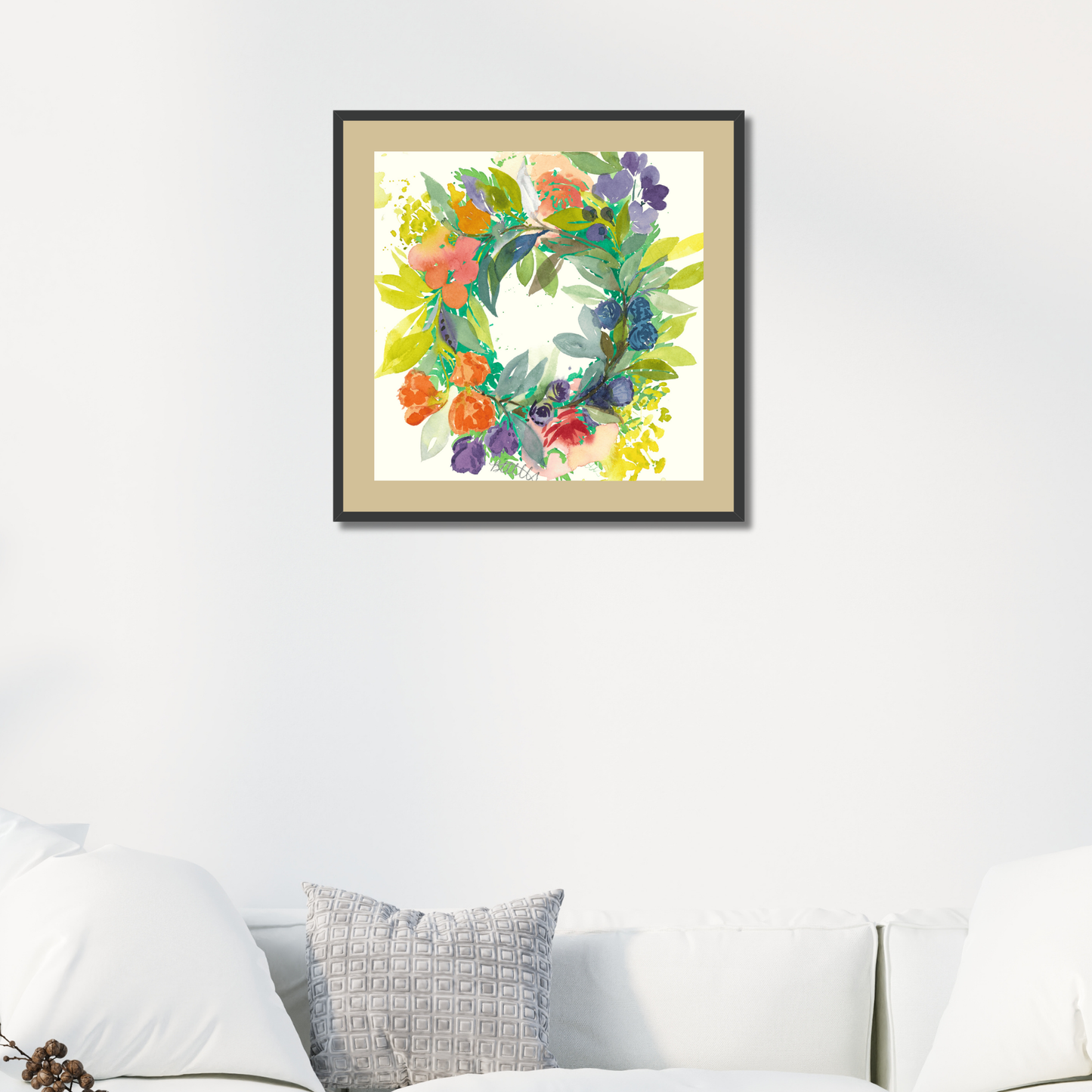 Floral Blooms Wreath, The Fine Art Print - Brooke Zitting, LLC