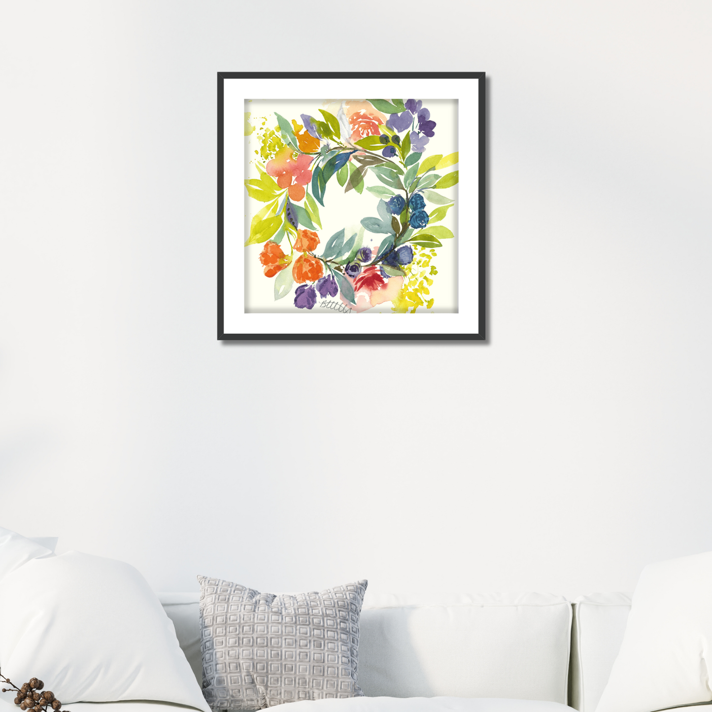 Floral Blooms Wreath, The Fine Art Print - Brooke Zitting, LLC