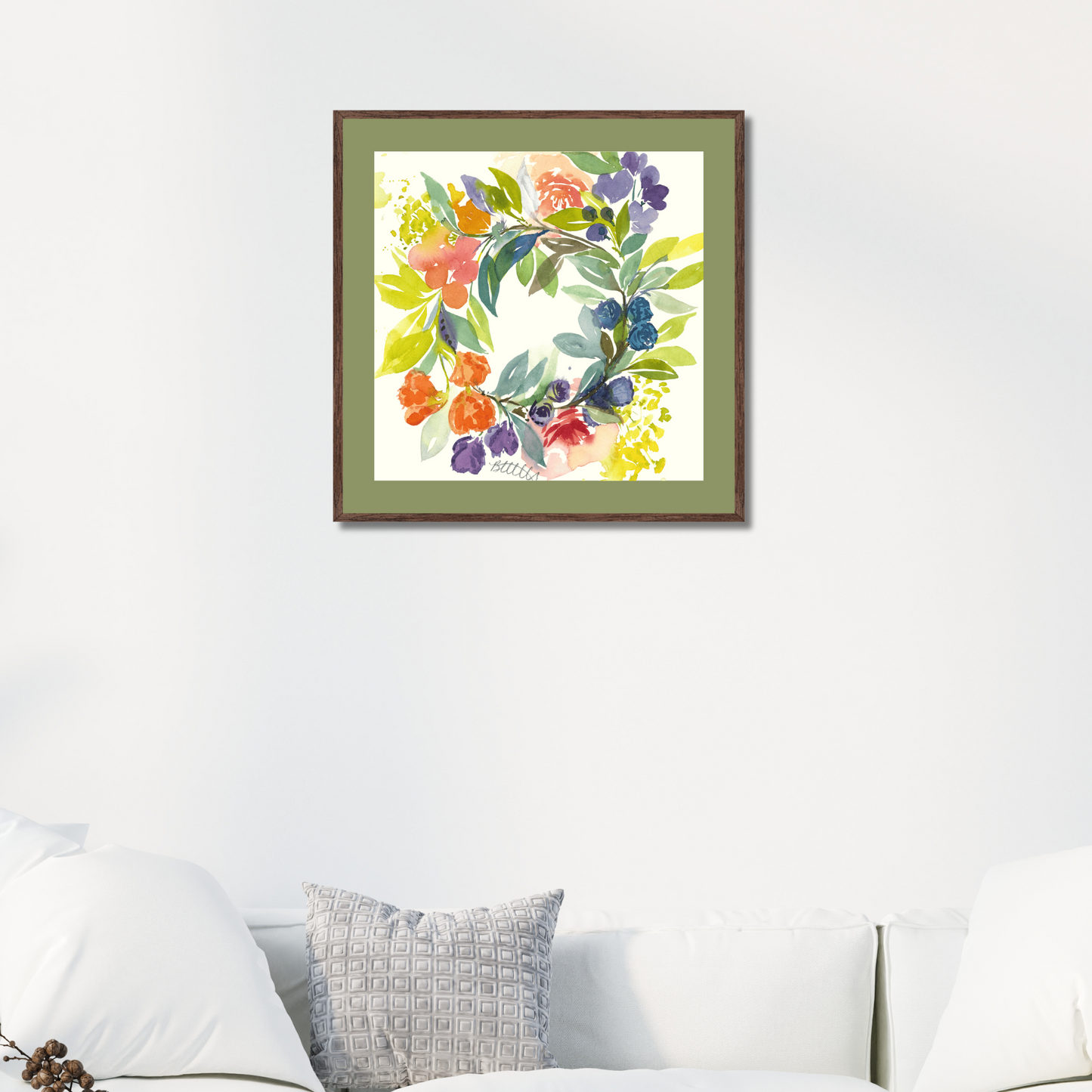 Floral Blooms Wreath, The Fine Art Print - Brooke Zitting, LLC
