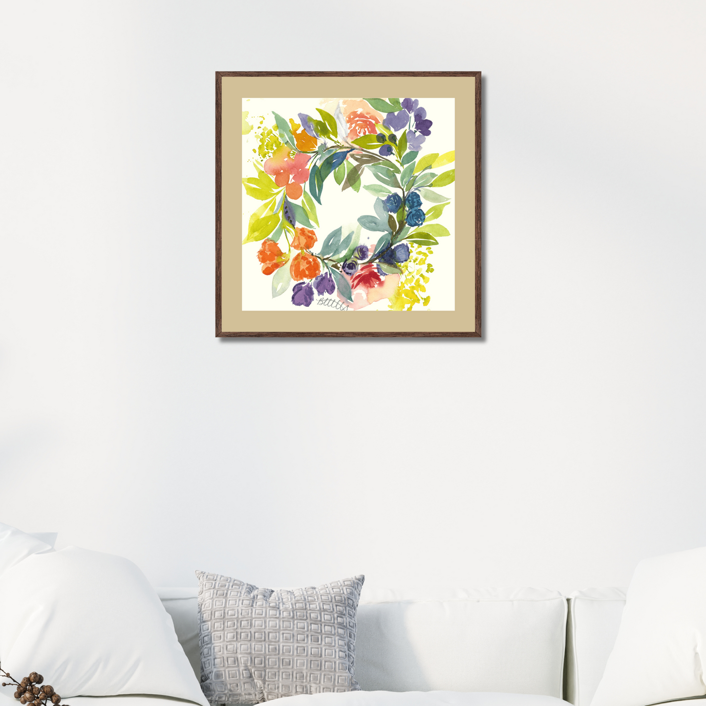 Floral Blooms Wreath, The Fine Art Print - Brooke Zitting, LLC