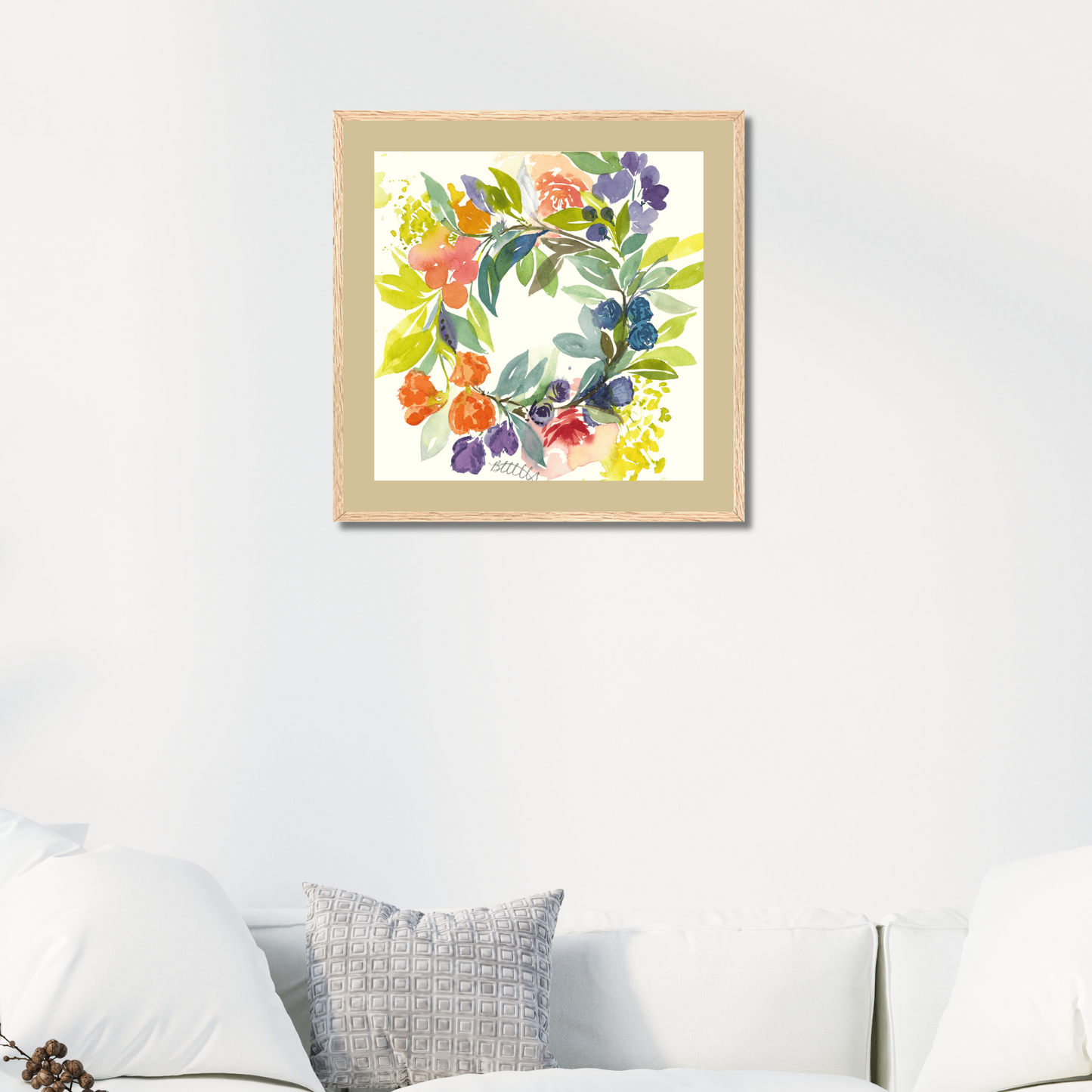 Floral Blooms Wreath, The Fine Art Print - Brooke Zitting, LLC