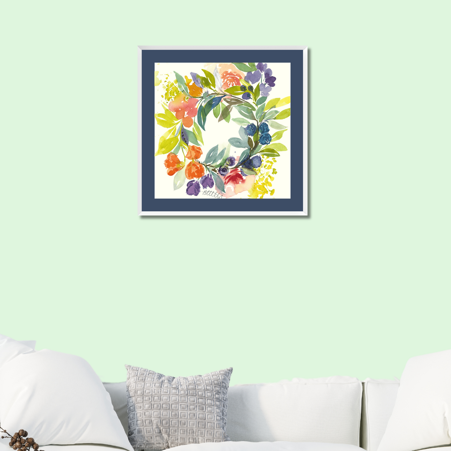Floral Blooms Wreath, The Fine Art Print - Brooke Zitting, LLC