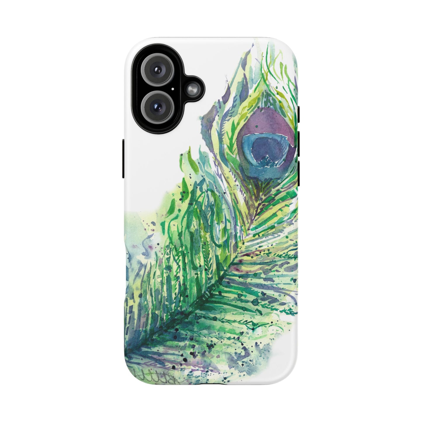 Colorful Peacock Feather Tough Phone Case – Stylish Nature-Inspired Mobile Cover & Unique Gift Idea - Brooke Zitting, LLC