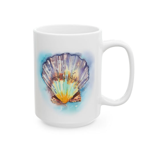 The Seashell Ceramic Mug, (11oz, 15oz)