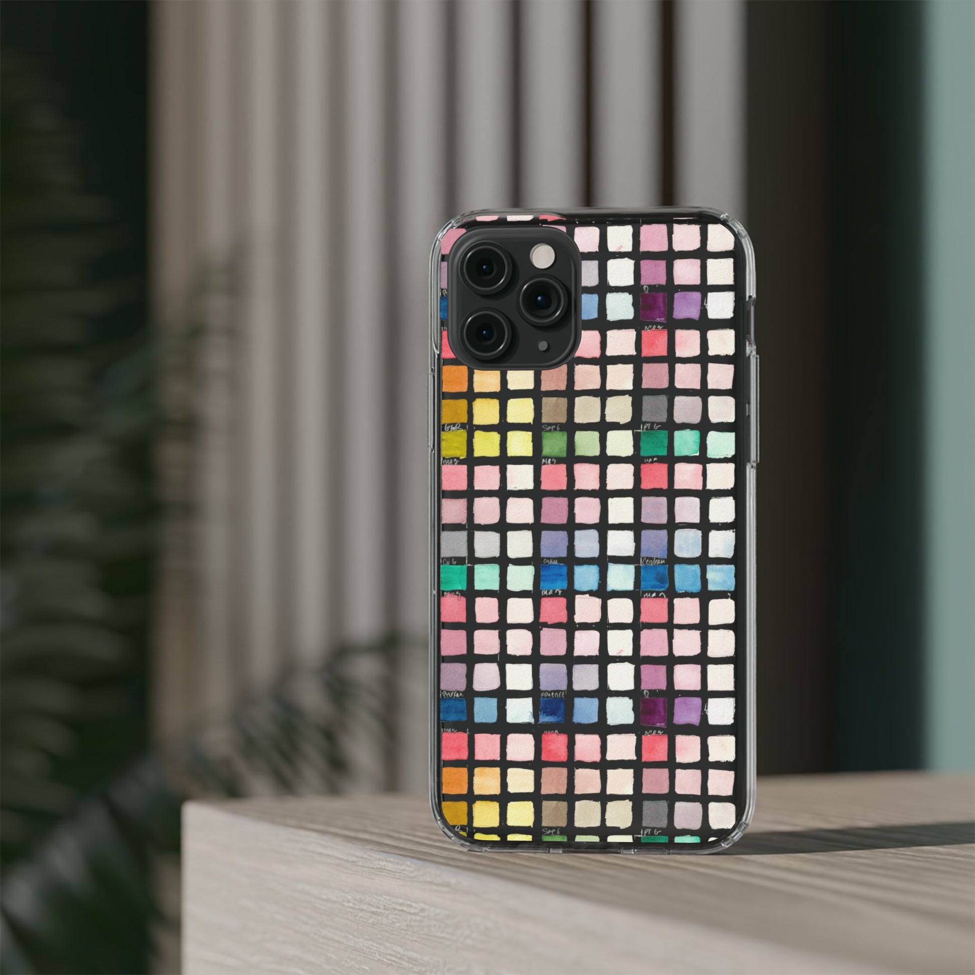 Watercolor Swatches Clear Phone Case - Brooke Zitting, LLC