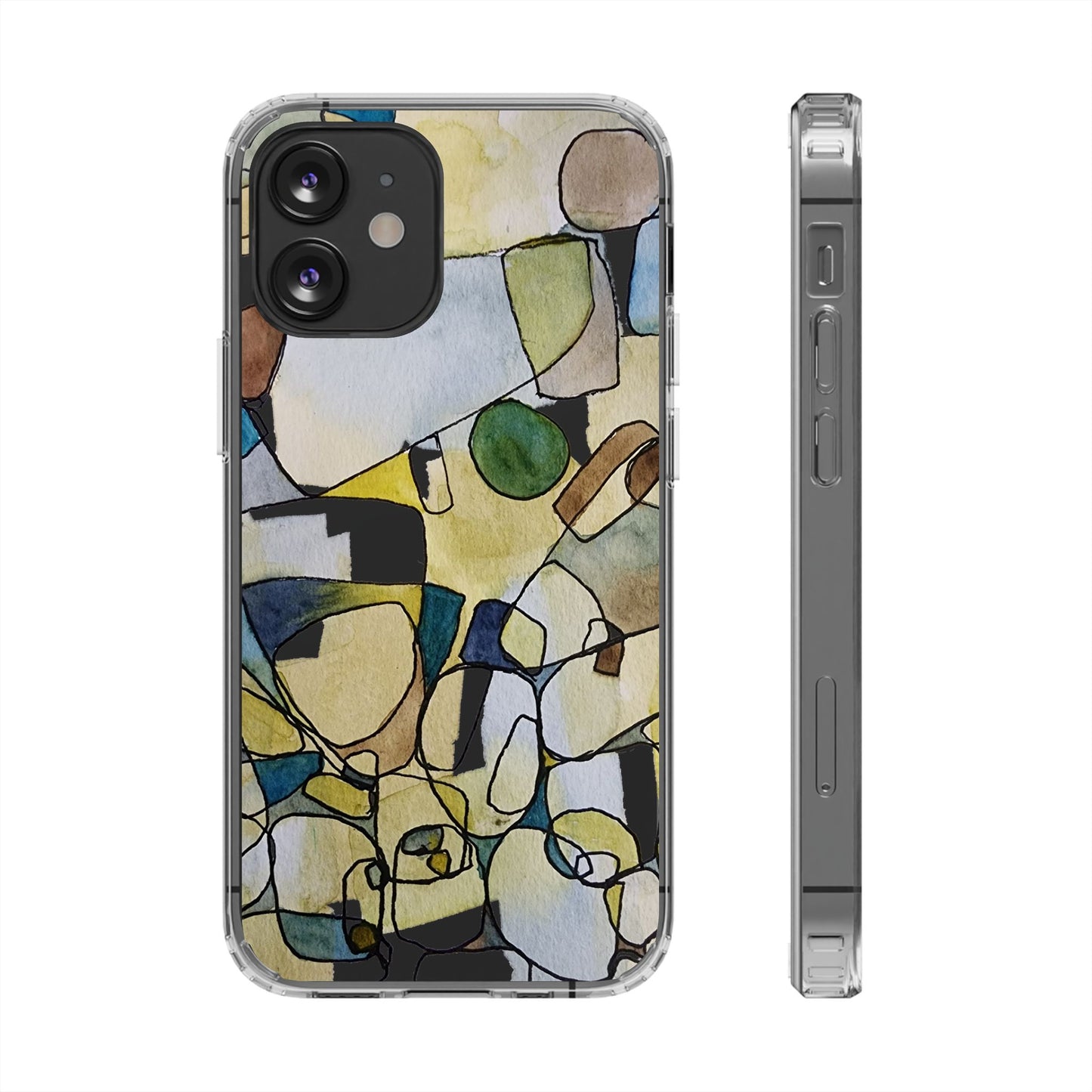 Abstract Watercolor Clear Phone Case - Brooke Zitting, LLC