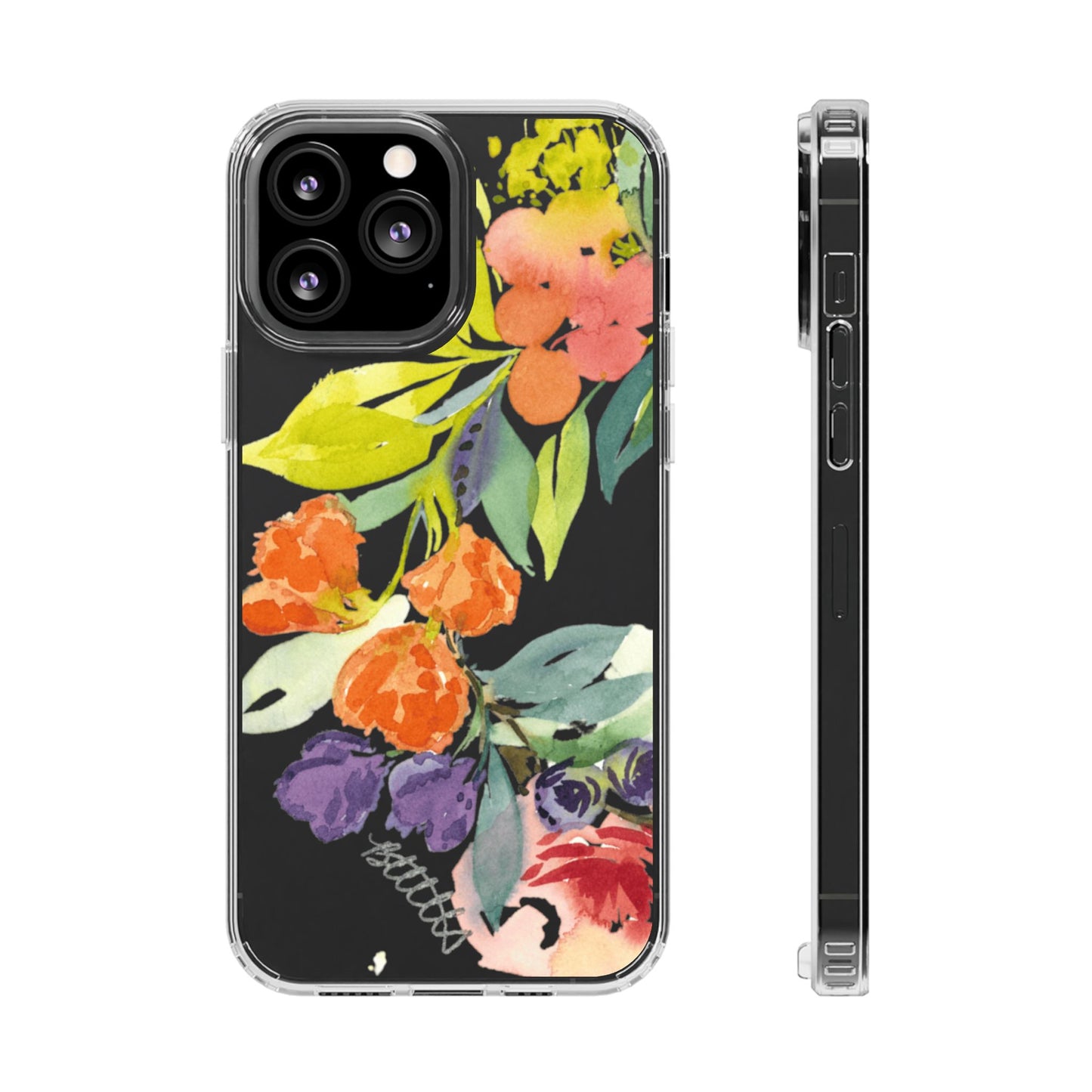 Watercolor Floral Blooms Clear Phone Case - Brooke Zitting, LLC