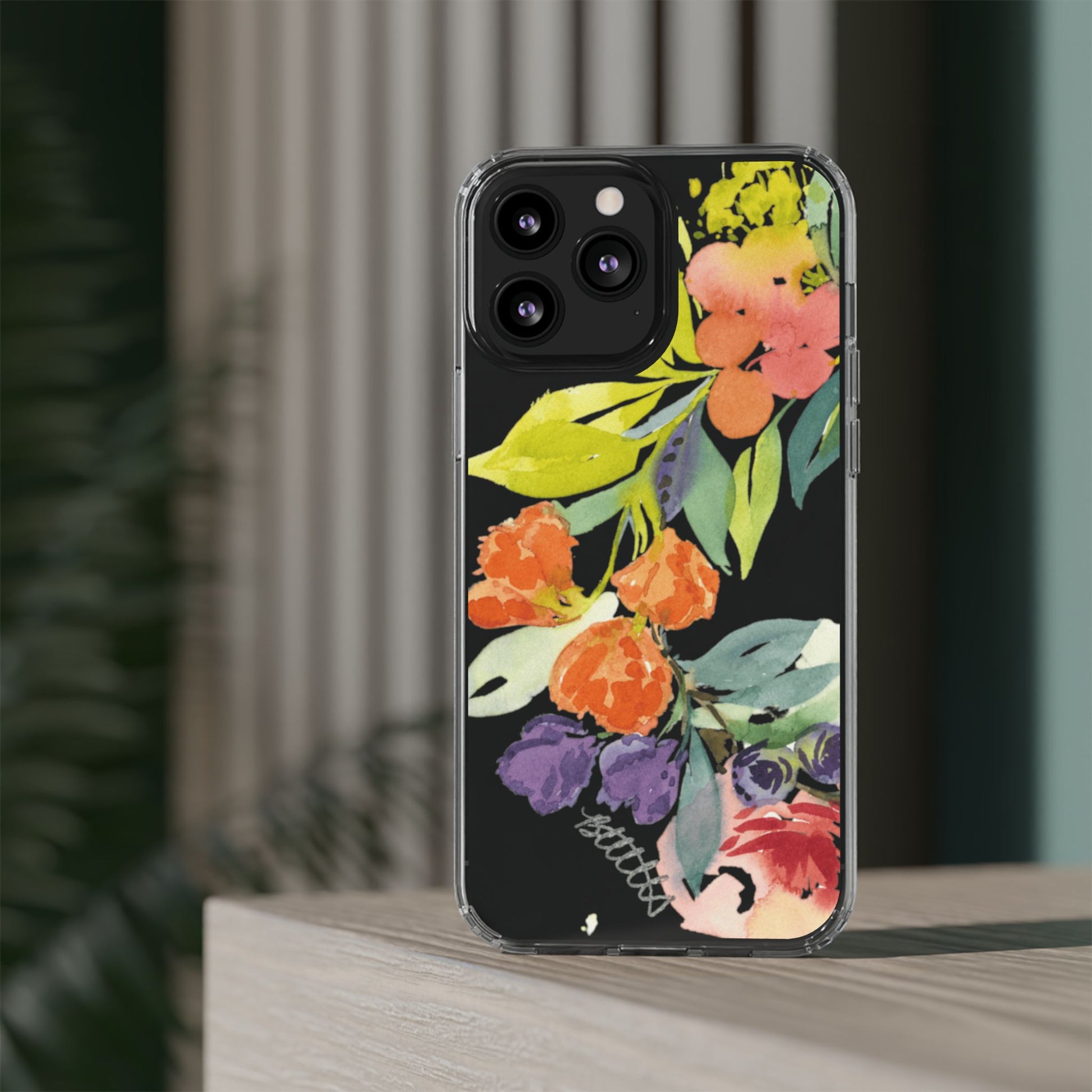 Watercolor Floral Blooms Clear Phone Case - Brooke Zitting, LLC