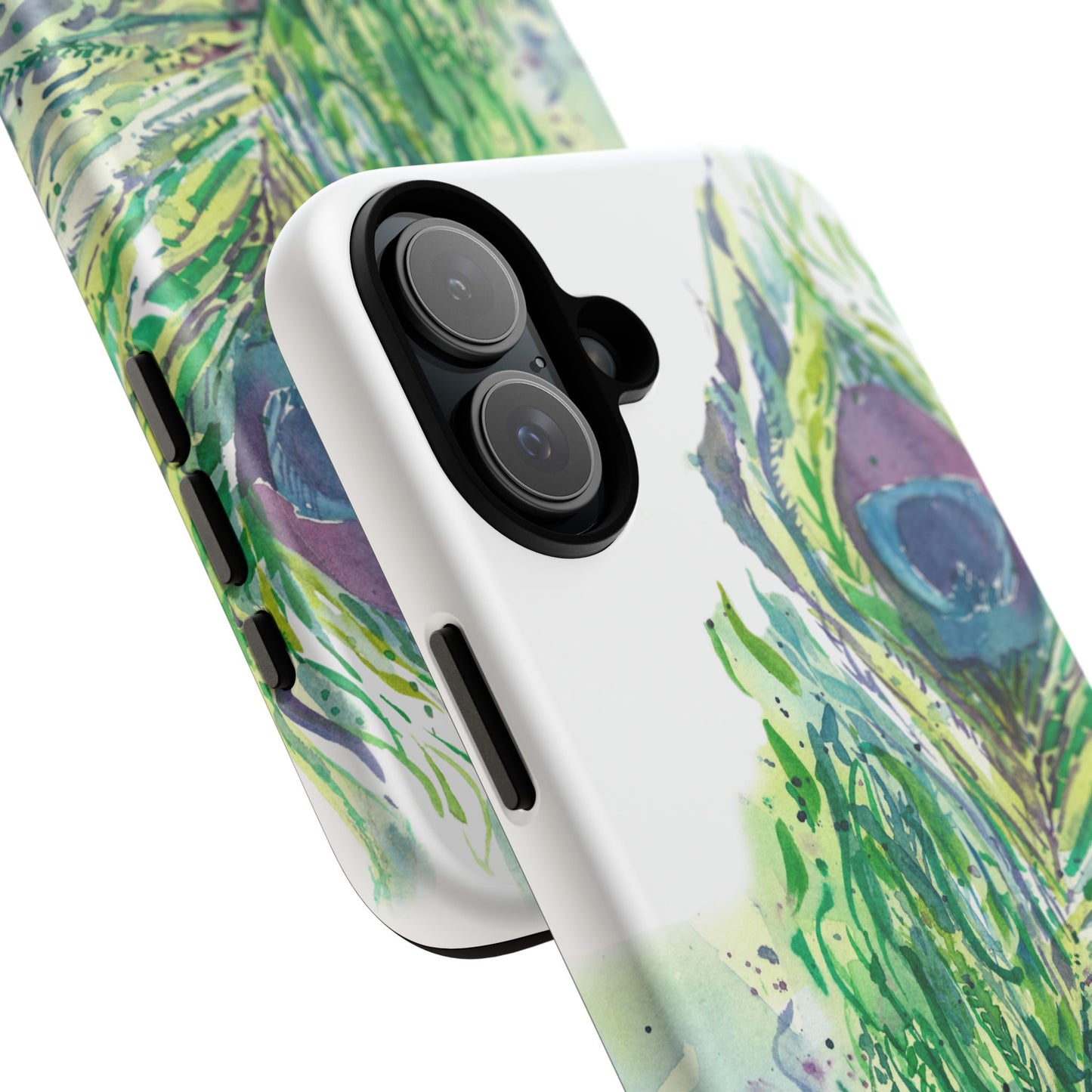 Colorful Peacock Feather Tough Phone Case – Stylish Nature-Inspired Mobile Cover & Unique Gift Idea - Brooke Zitting, LLC