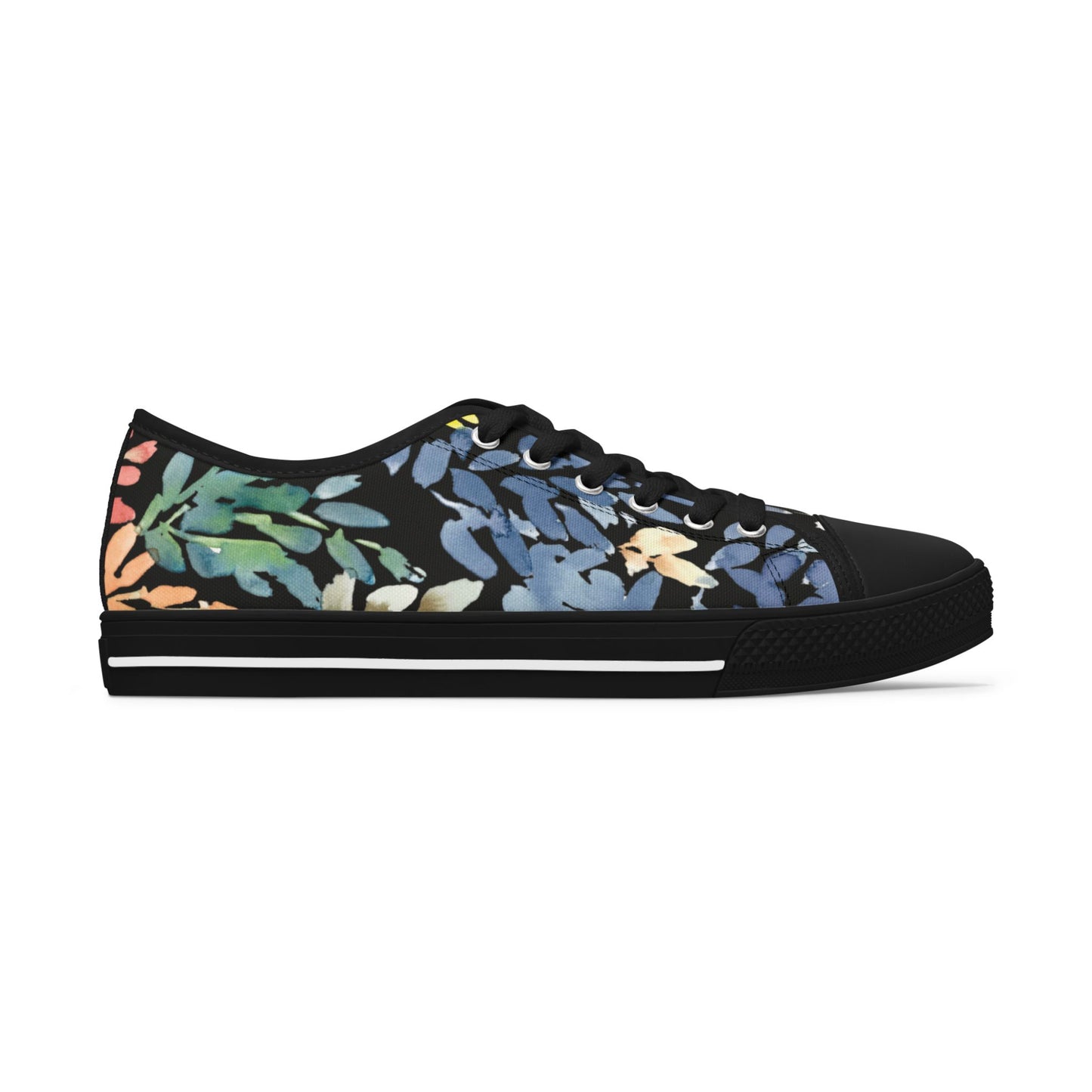 Willow Spring Buds Watercolor Low-Top Sneakers – Stylish Shoes for All | Unique Gift Idea - Brooke Zitting, LLC