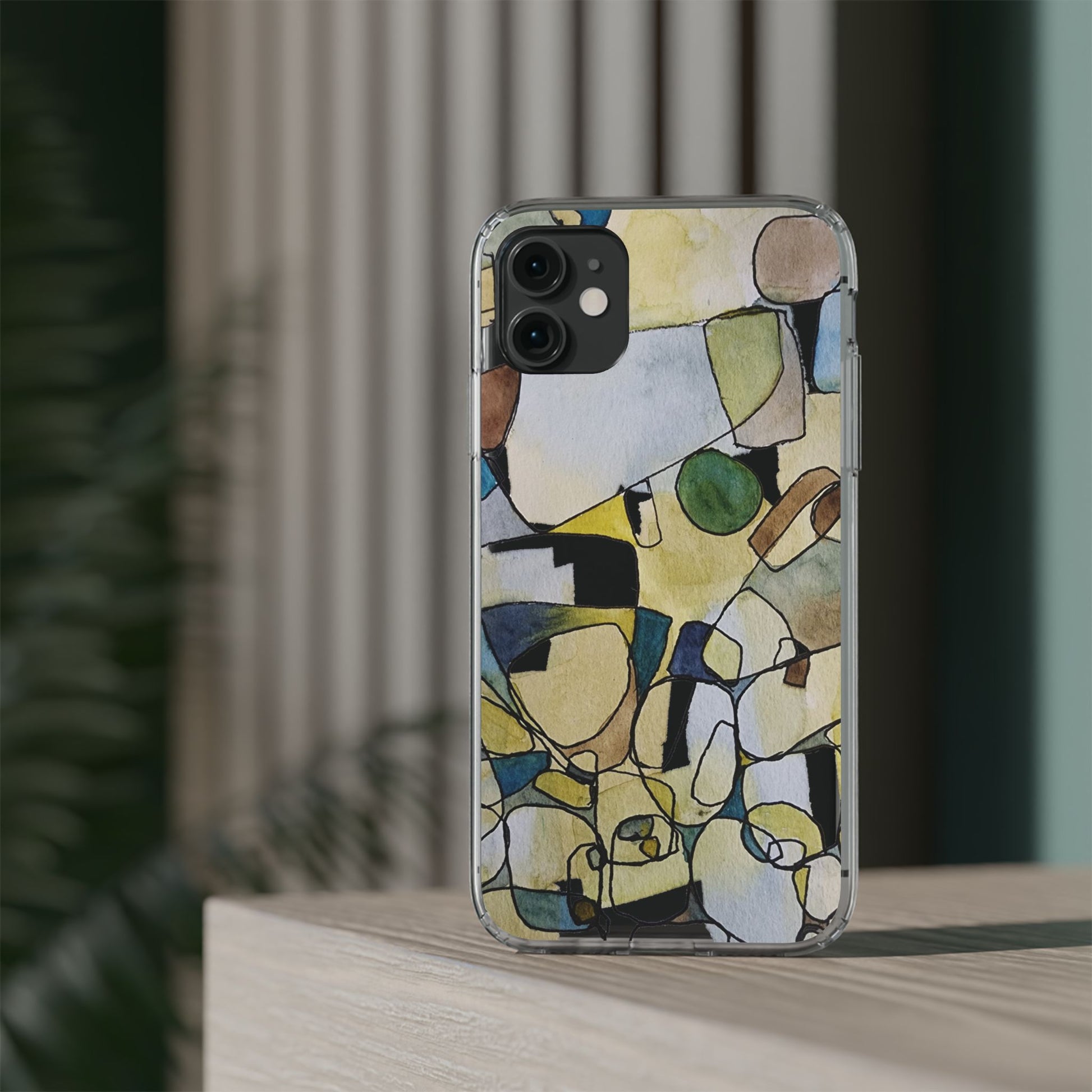 Abstract Watercolor Clear Phone Case - Brooke Zitting, LLC