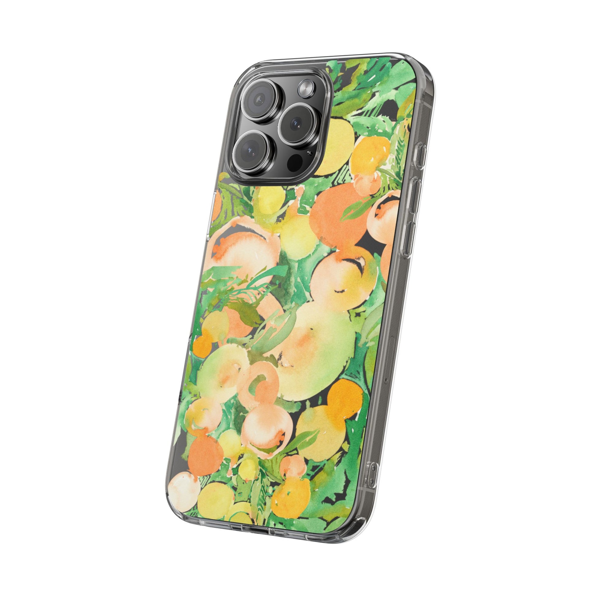Watercolor Peach Party Clear Phone Case - Brooke Zitting, LLC