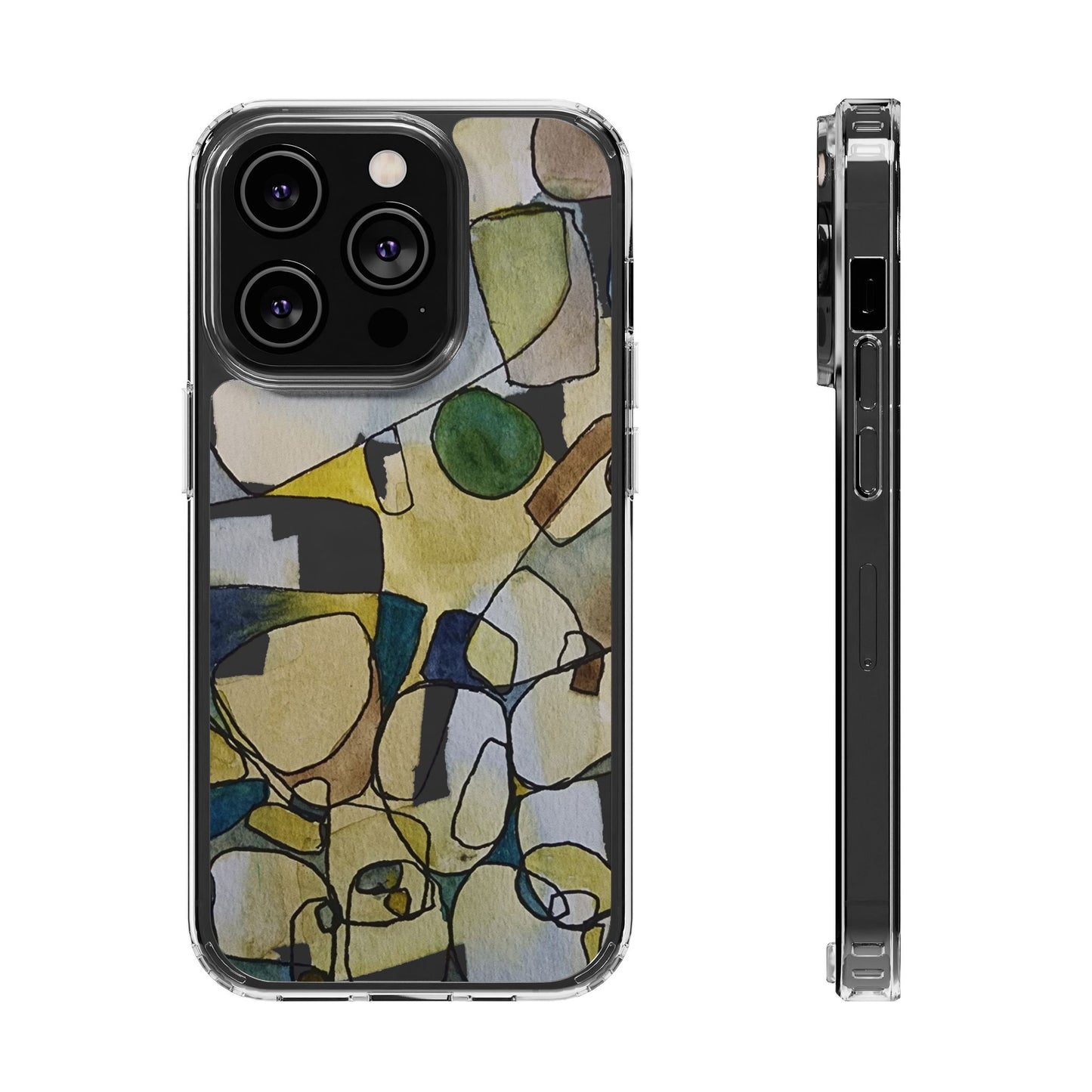 Abstract Watercolor Clear Phone Case - Brooke Zitting, LLC