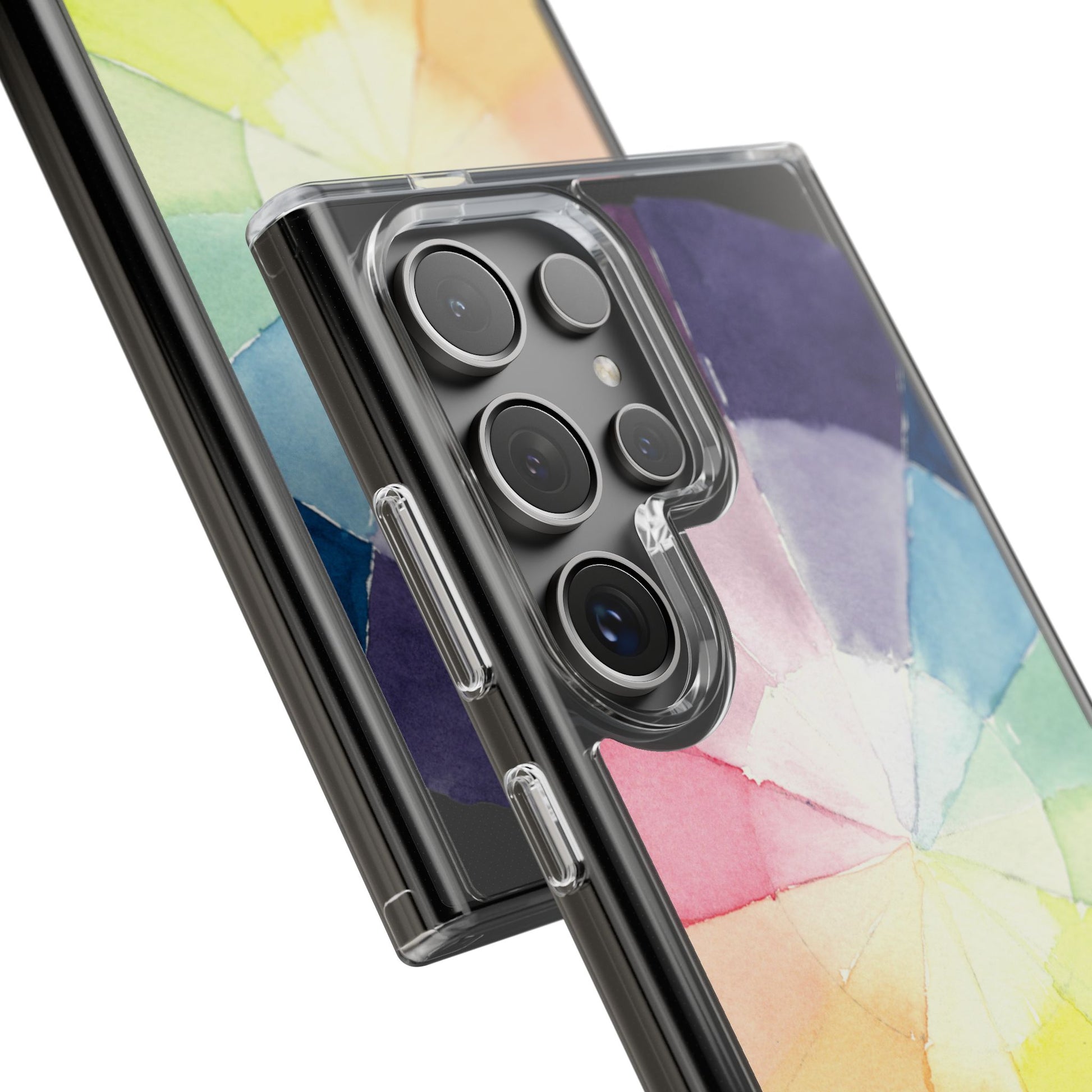 Watercolor Color Wheel Clear Phone Case - Brooke Zitting, LLC