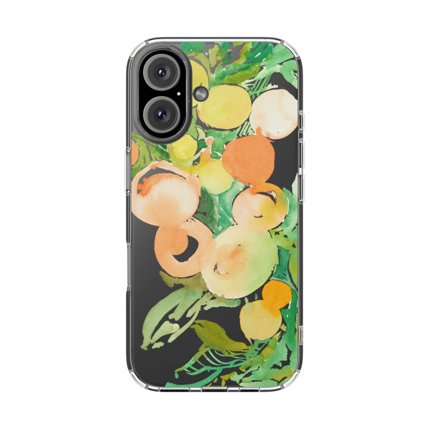 Watercolor Peaches Clear Phone Case - Brooke Zitting, LLC