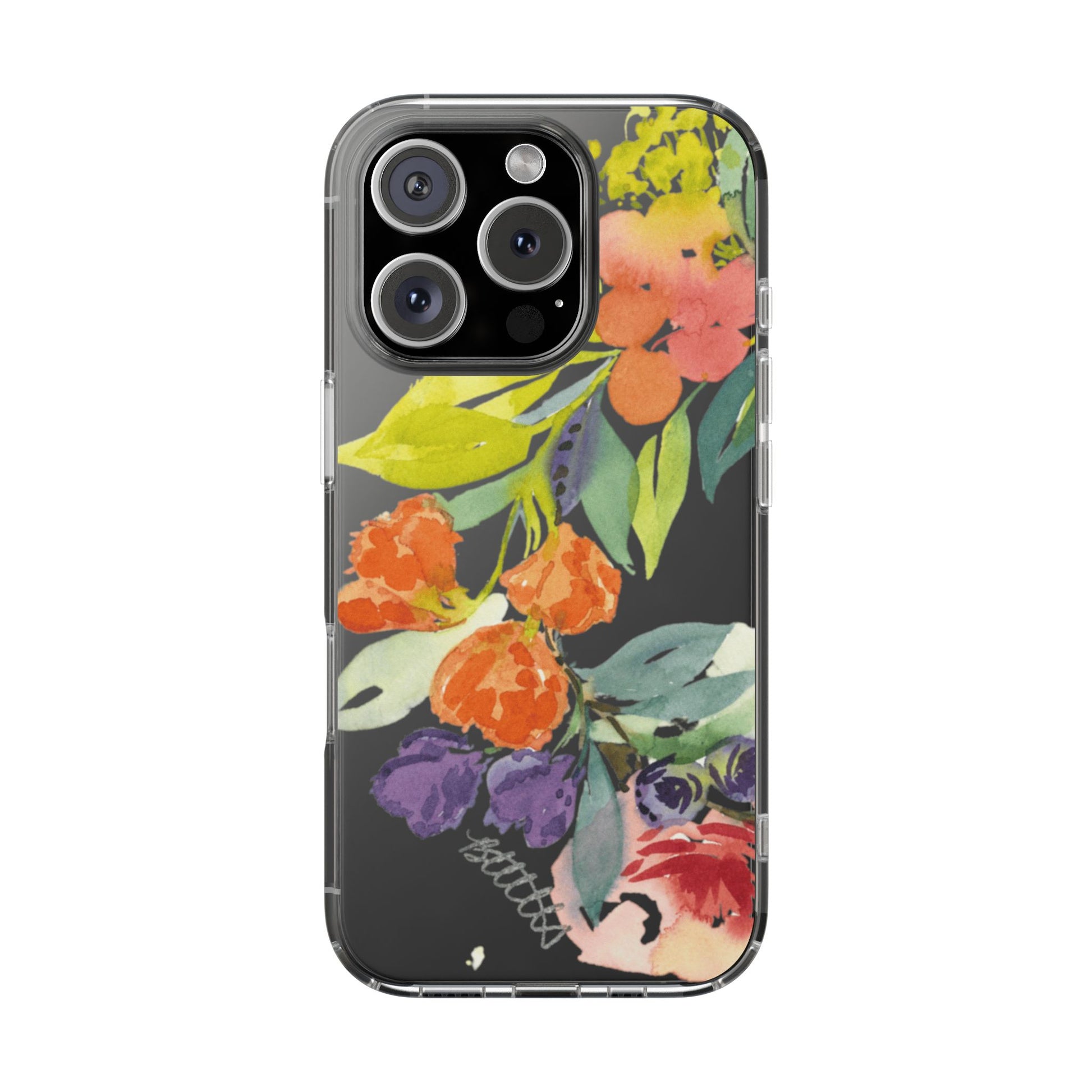 Watercolor Floral Blooms Clear Phone Case - Brooke Zitting, LLC