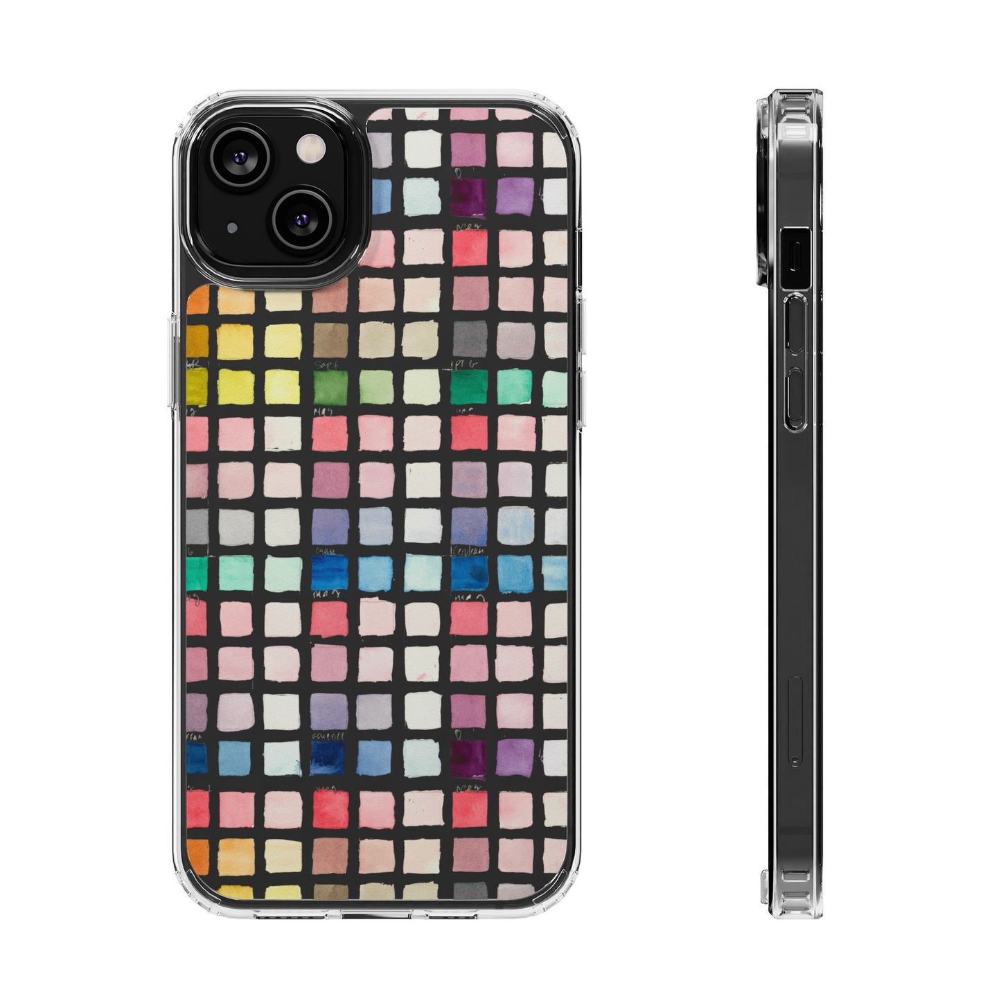 Watercolor Swatches Clear Phone Case - Brooke Zitting, LLC