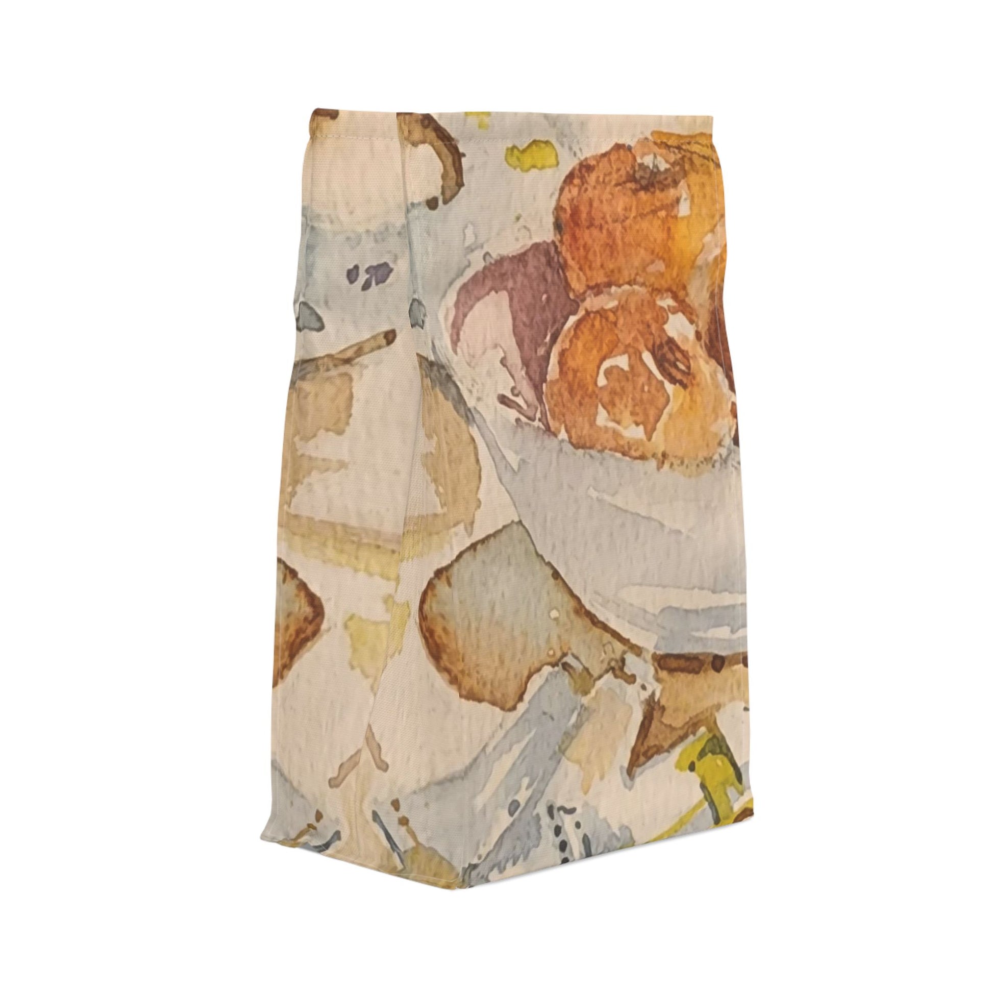 Artist's Table Watercolor Design Lunch Bag – Insulated, Wipe-Clean, Eco-Friendly Tote for Daily Use - Brooke Zitting, LLC