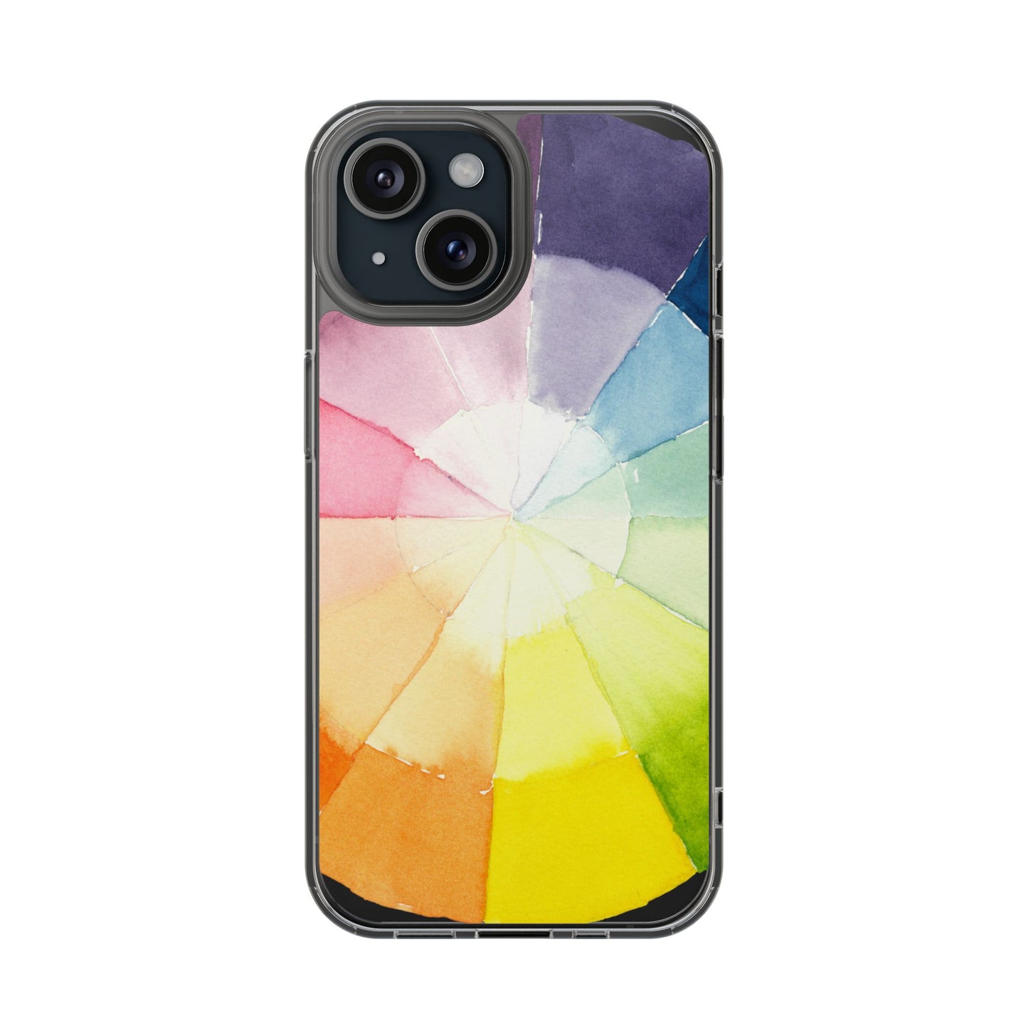 Watercolor Color Wheel Clear Phone Case - Brooke Zitting, LLC