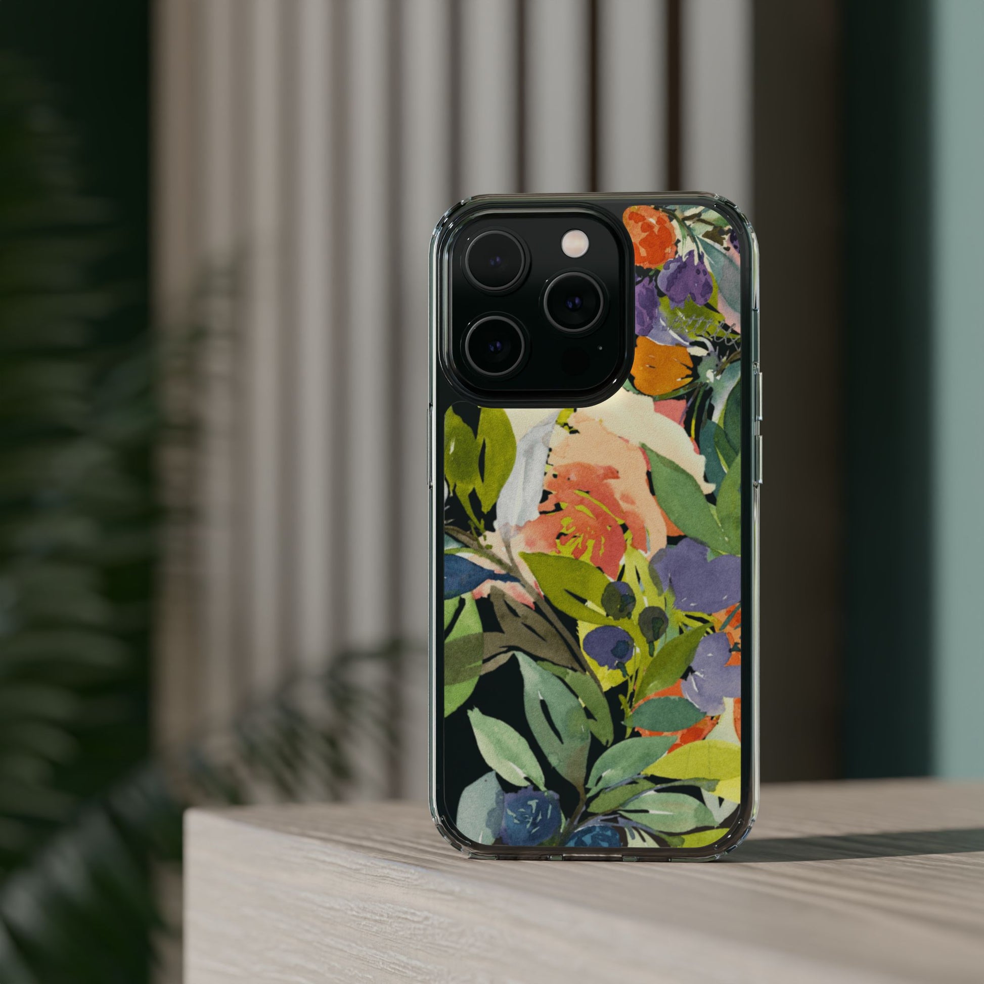 Clear Phone Case with Floral Blooms Design - Brooke Zitting, LLC