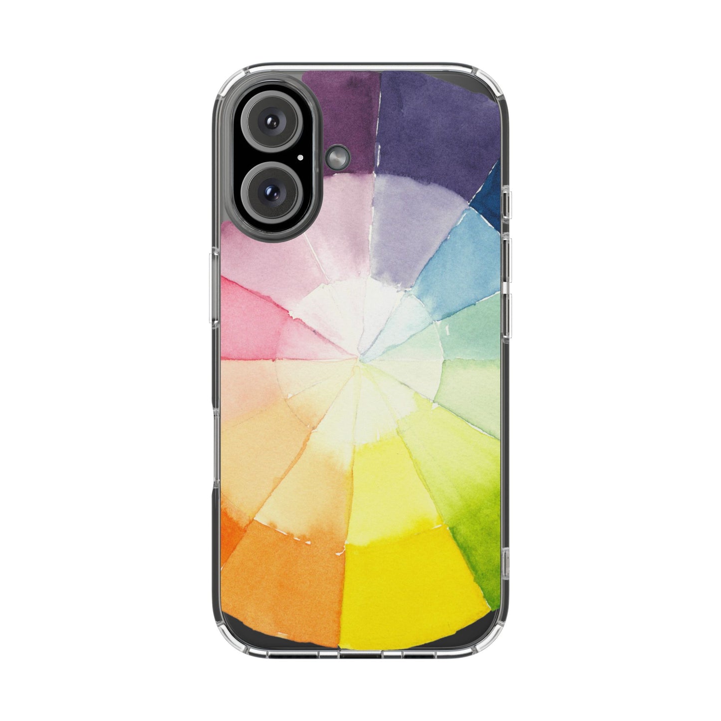 Watercolor Color Wheel Clear Phone Case - Brooke Zitting, LLC