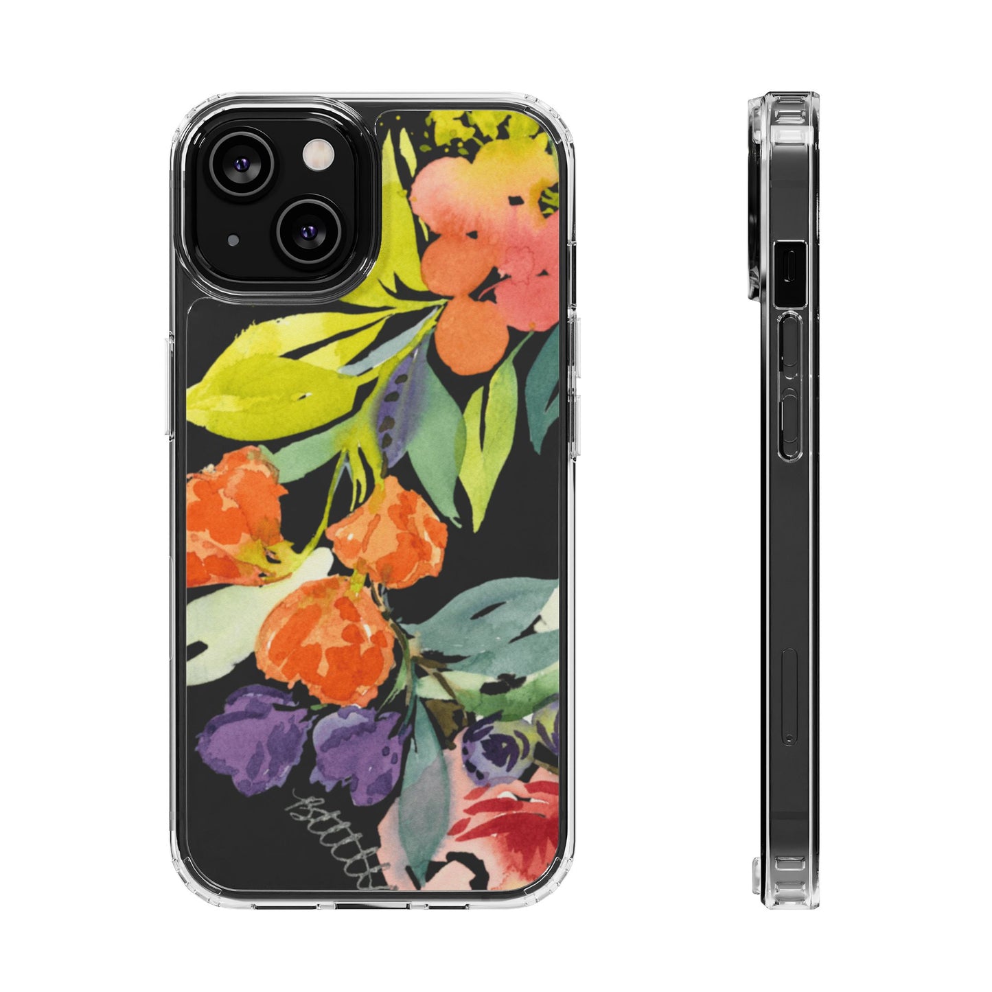 Watercolor Floral Blooms Clear Phone Case - Brooke Zitting, LLC