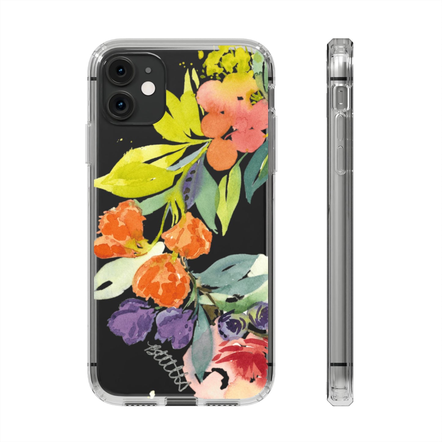 Watercolor Floral Blooms Clear Phone Case - Brooke Zitting, LLC