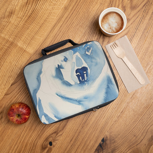 Polar Plunge Watercolor Design Lunch Bag  – Eco-Friendly Tote for School, Work, Picnics & Beach - Brooke Zitting, LLC