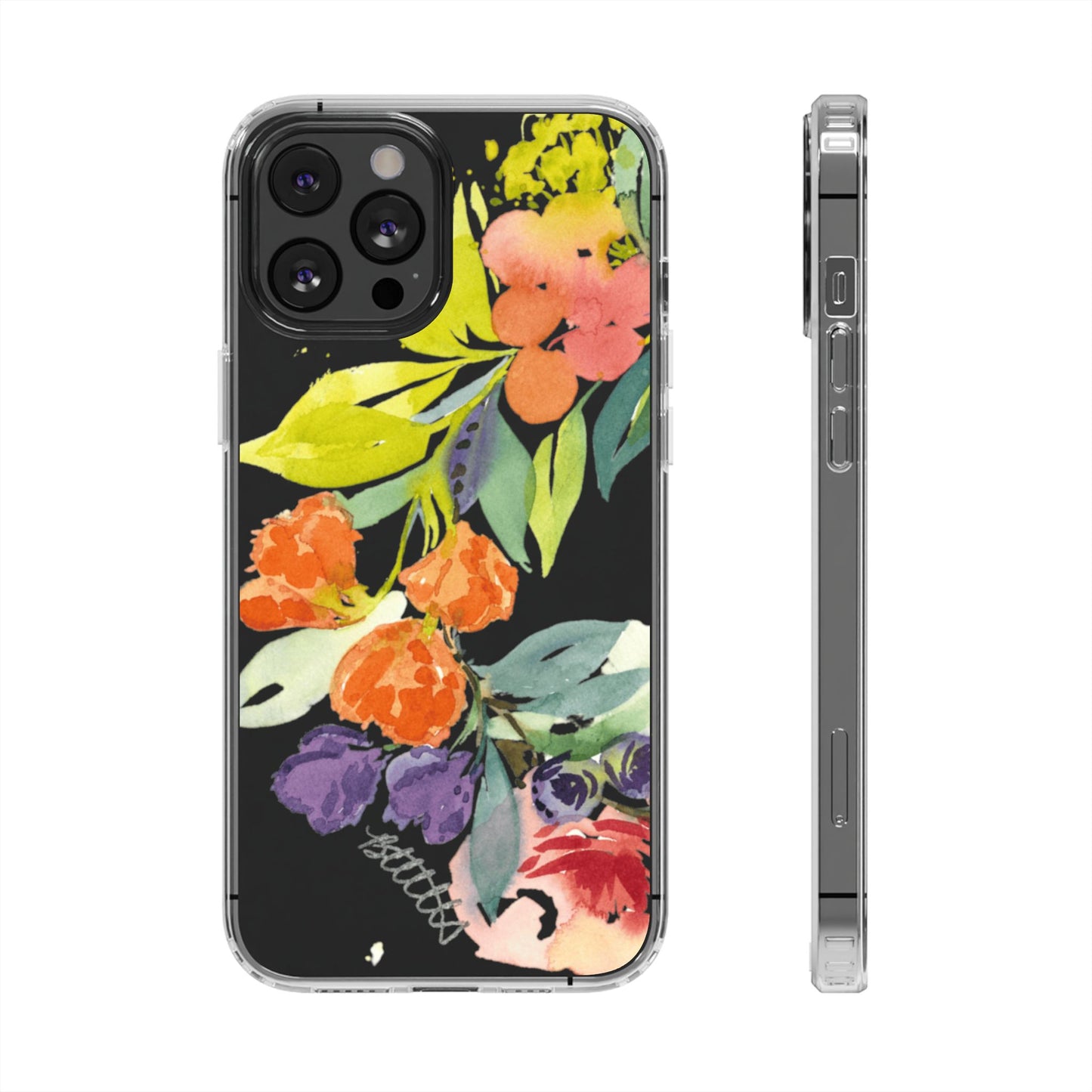 Watercolor Floral Blooms Clear Phone Case - Brooke Zitting, LLC