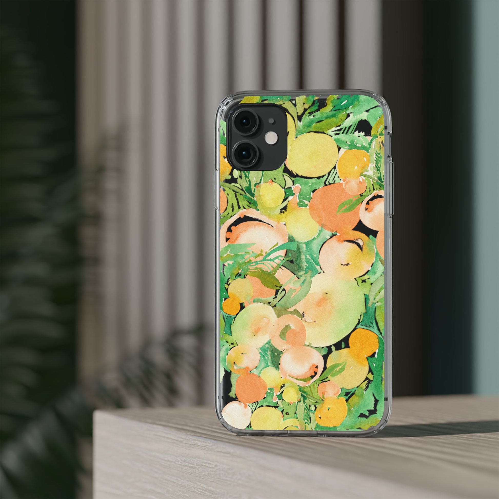 Watercolor Peach Party Clear Phone Case - Brooke Zitting, LLC