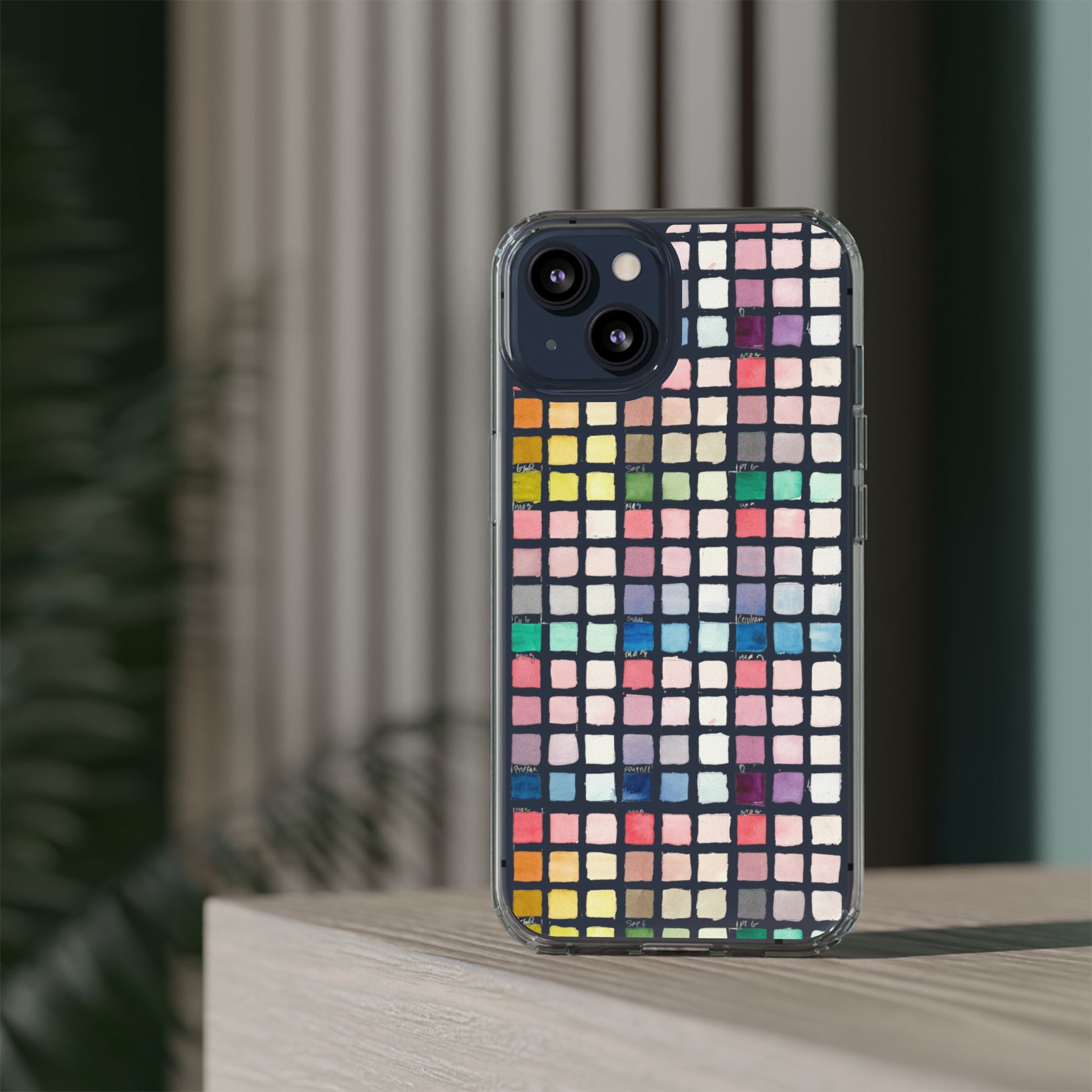 Watercolor Swatches Clear Phone Case - Brooke Zitting, LLC