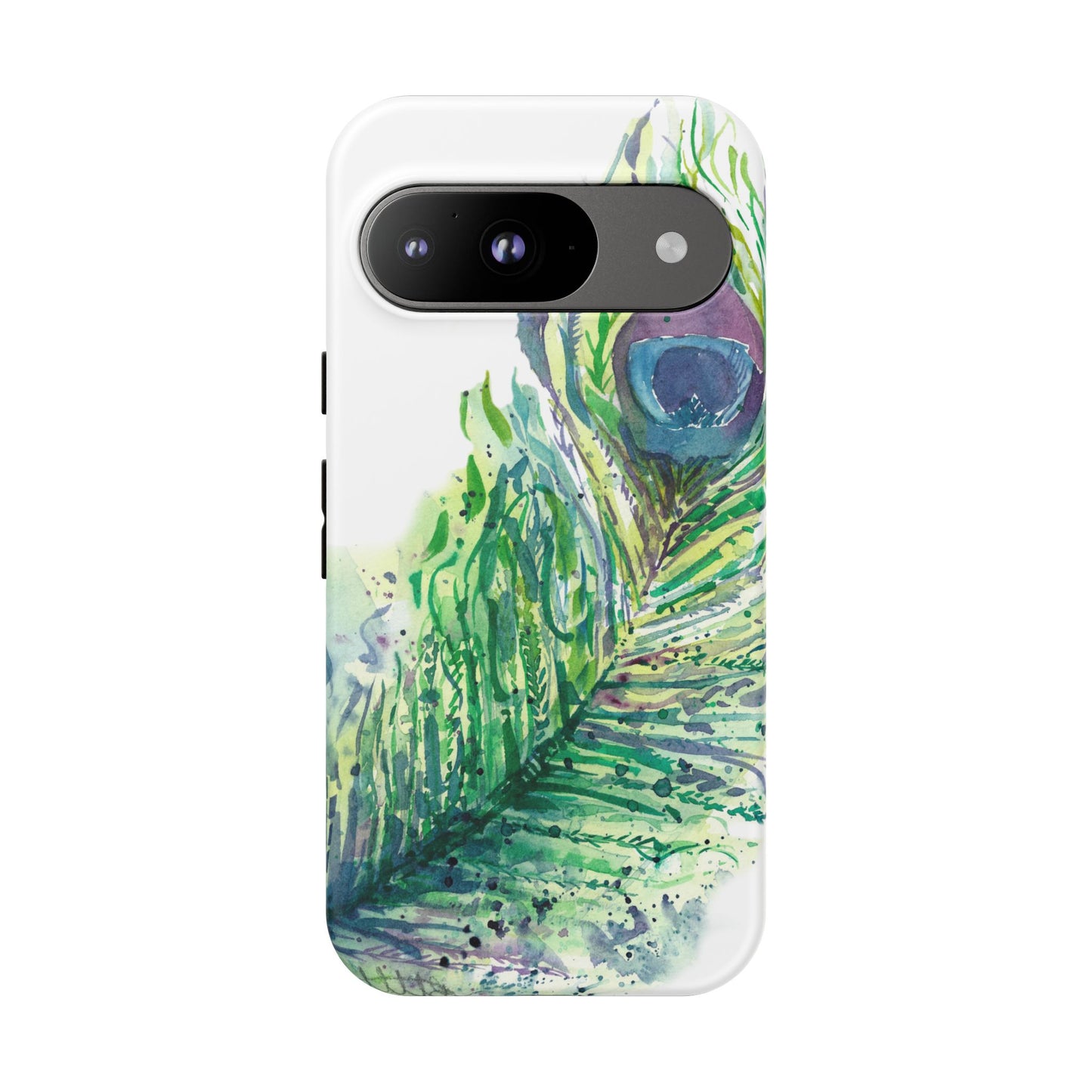 Colorful Peacock Feather Tough Phone Case – Stylish Nature-Inspired Mobile Cover & Unique Gift Idea - Brooke Zitting, LLC