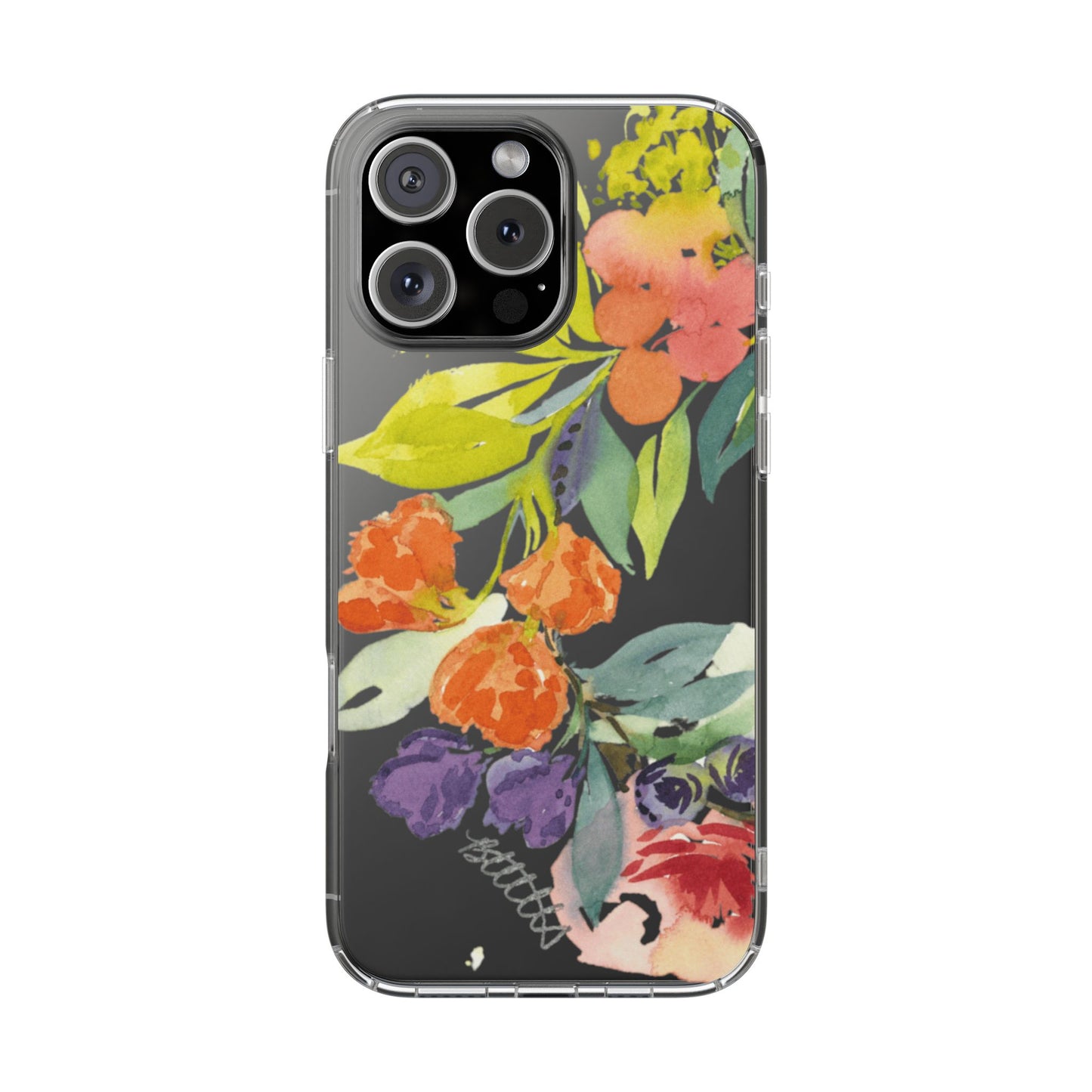 Watercolor Floral Blooms Clear Phone Case - Brooke Zitting, LLC