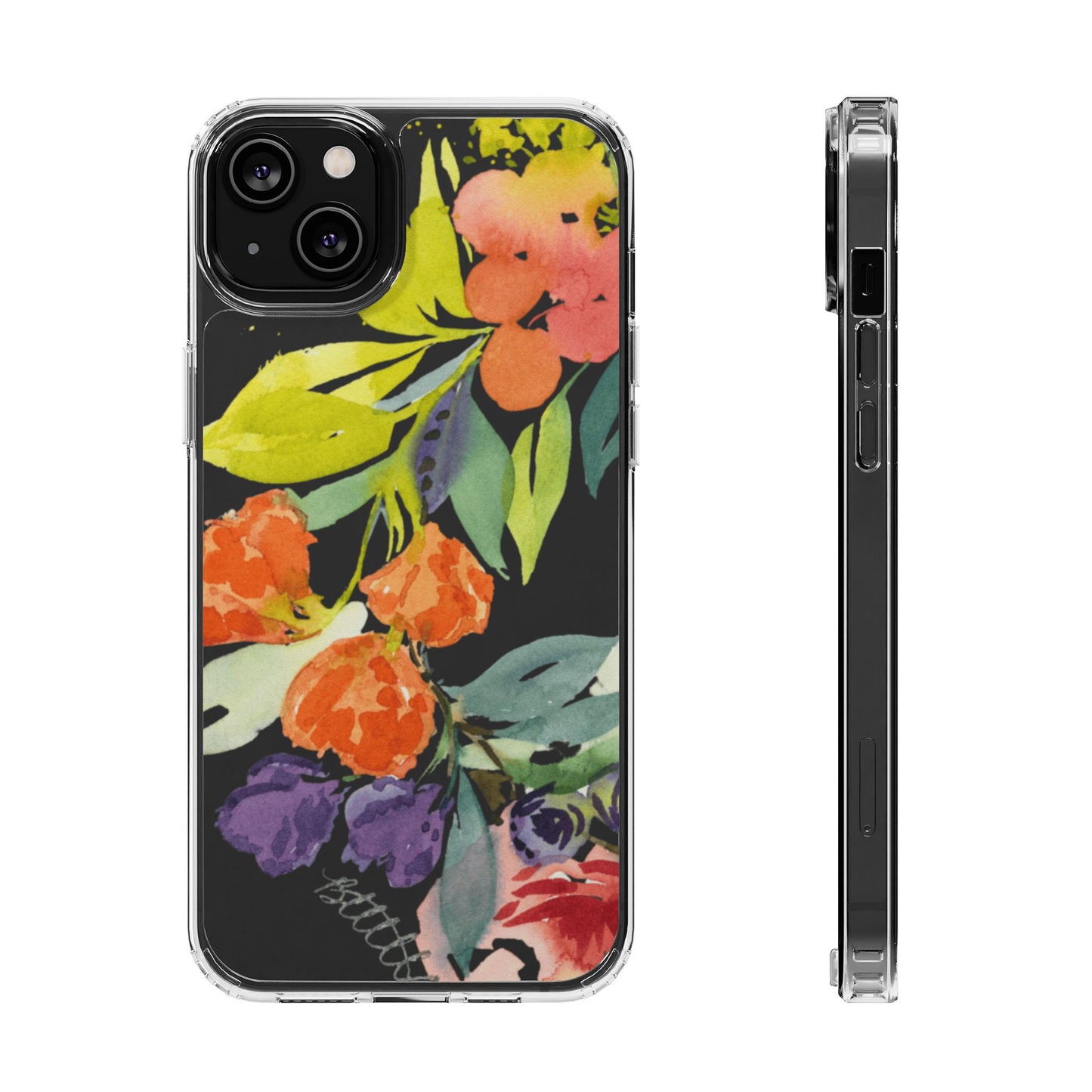 Watercolor Floral Blooms Clear Phone Case - Brooke Zitting, LLC