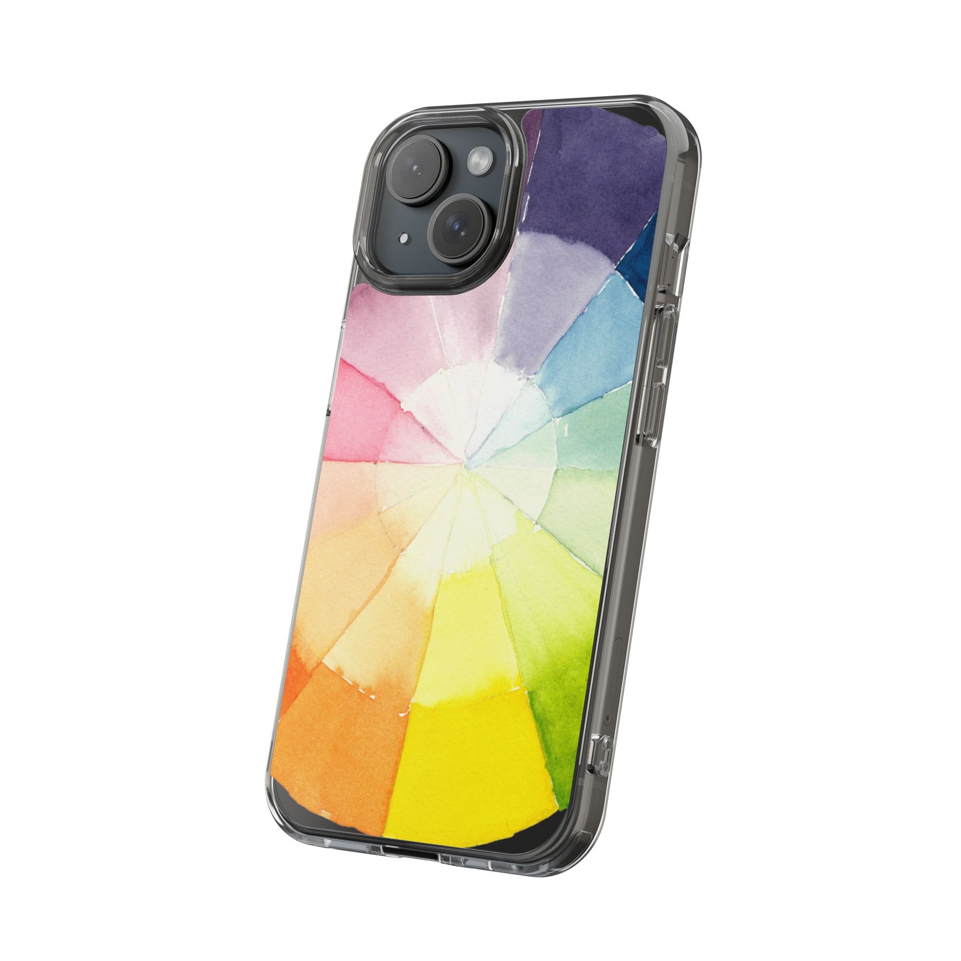 Watercolor Color Wheel Clear Phone Case - Brooke Zitting, LLC