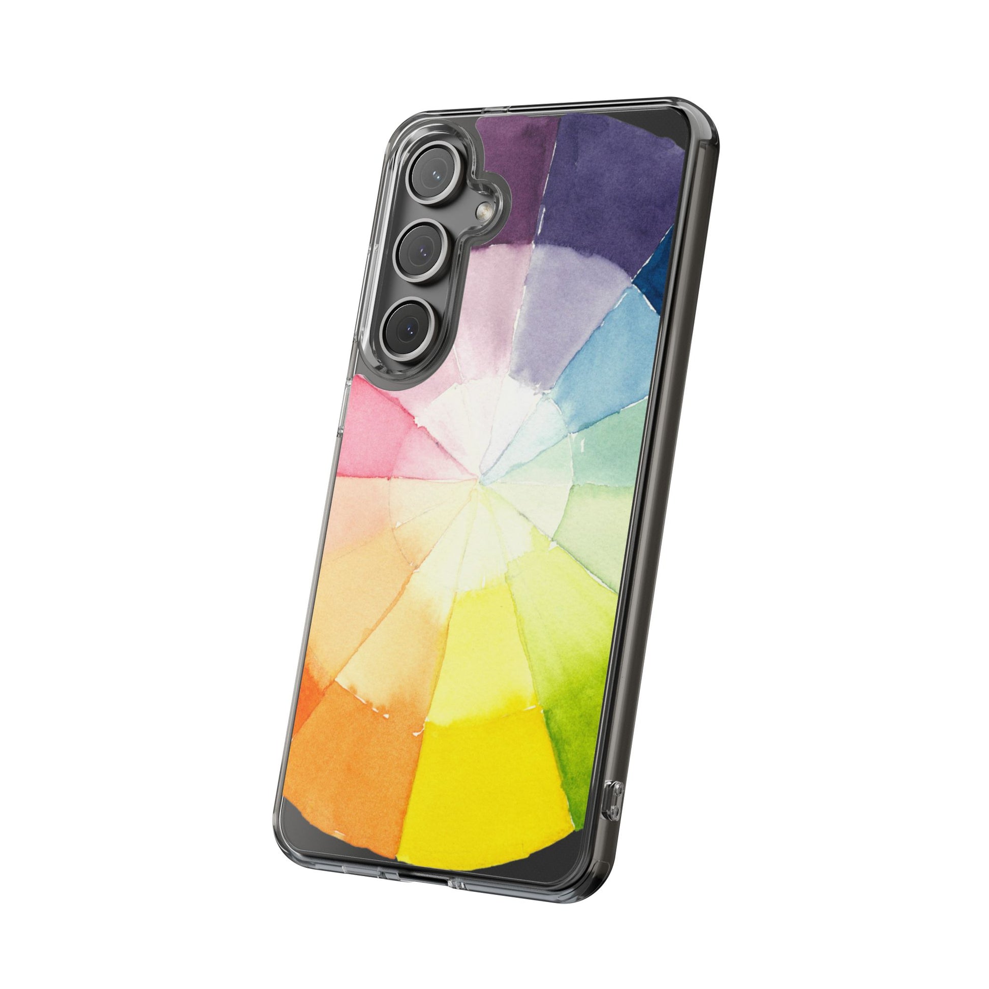 Watercolor Color Wheel Clear Phone Case - Brooke Zitting, LLC