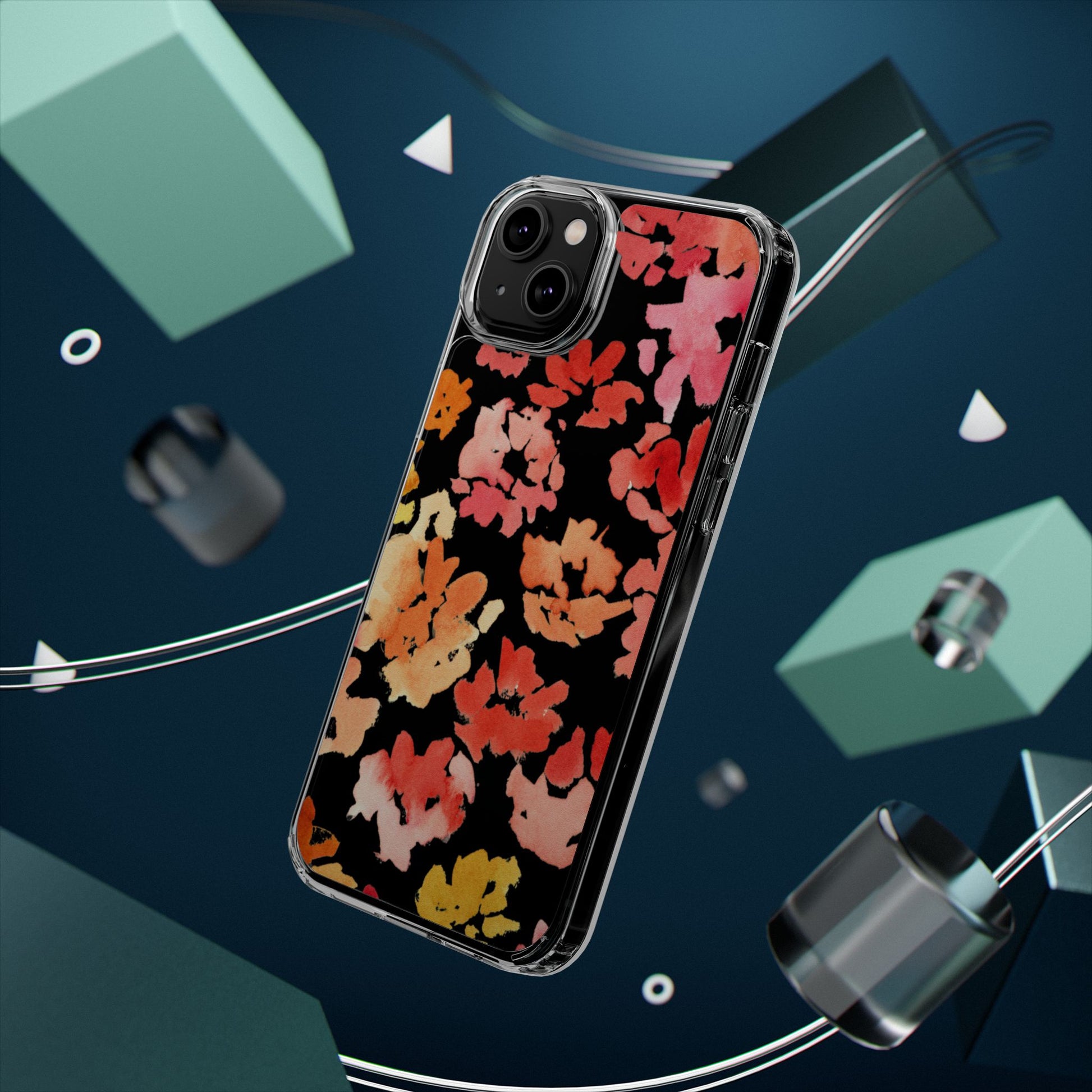 Watercolor Posy Clear Phone Case - Brooke Zitting, LLC