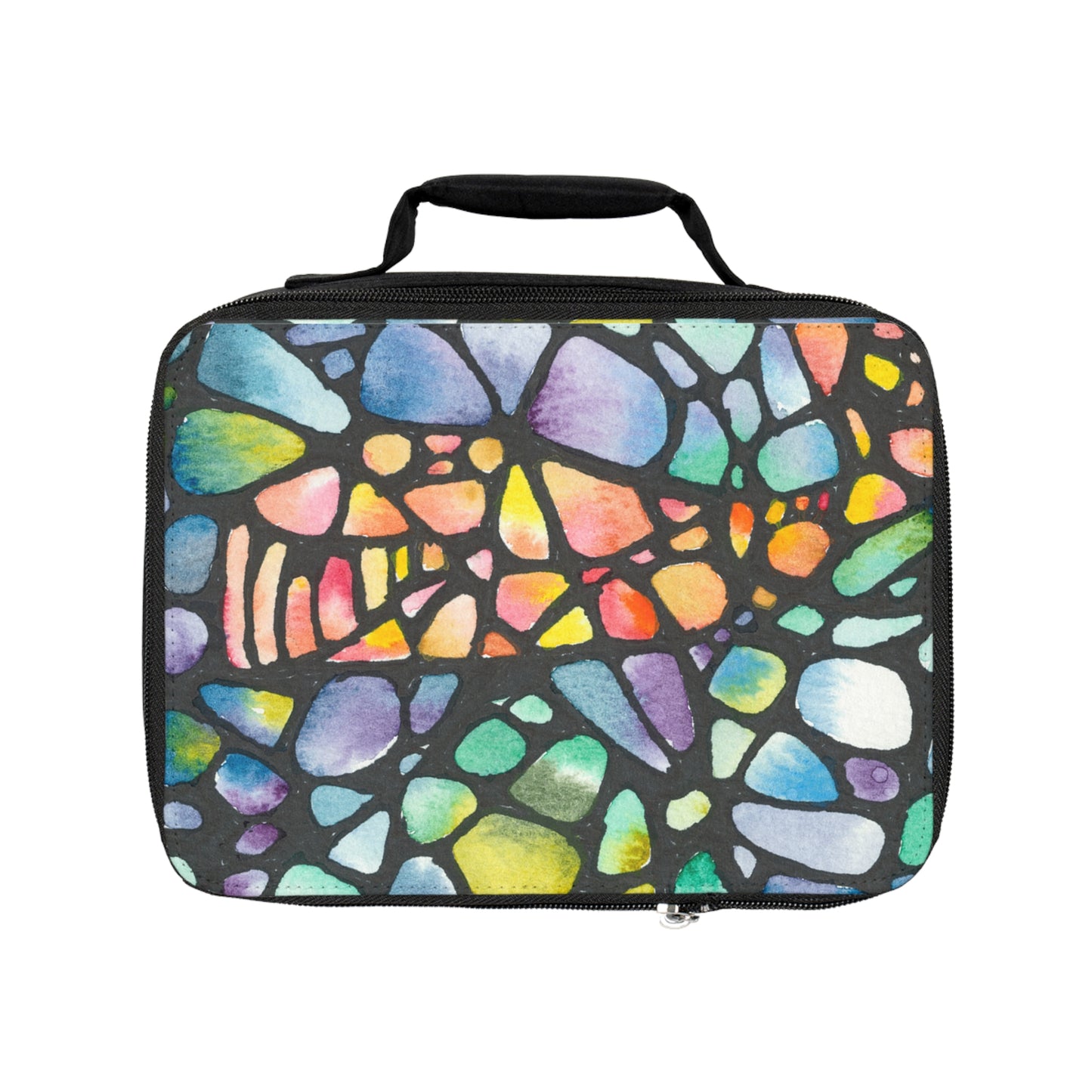 Watercolor Stone Design Lunch Bag – Eco-Friendly Tote for School, Work, Picnics & Beach - Brooke Zitting, LLC