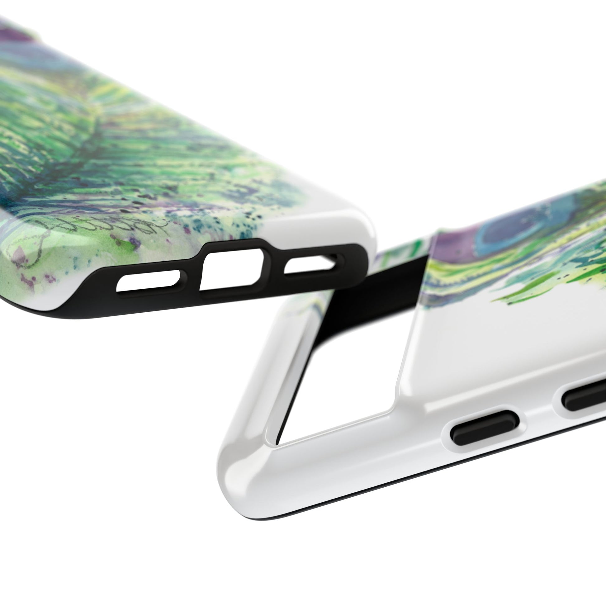 Colorful Peacock Feather Tough Phone Case – Stylish Nature-Inspired Mobile Cover & Unique Gift Idea - Brooke Zitting, LLC
