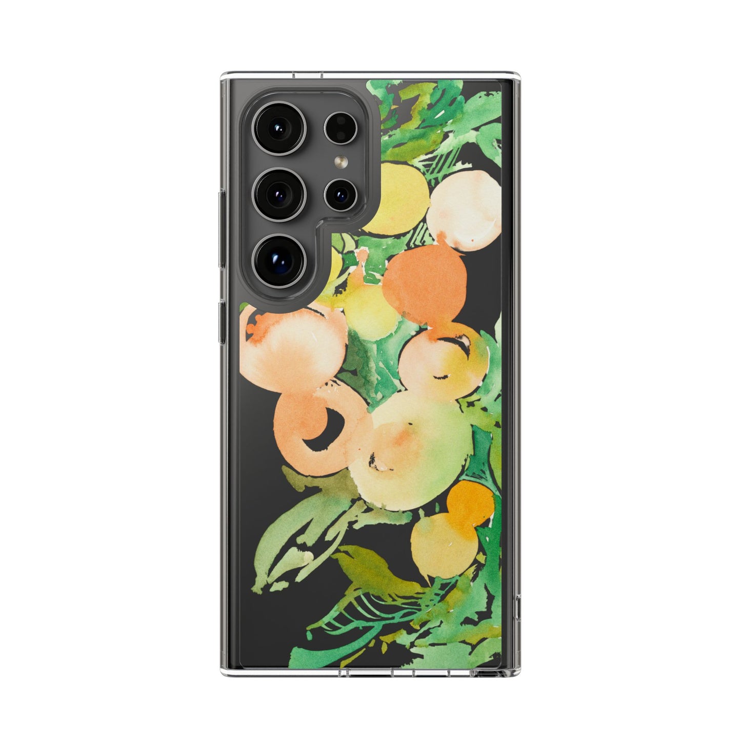 Watercolor Peaches Clear Phone Case - Brooke Zitting, LLC