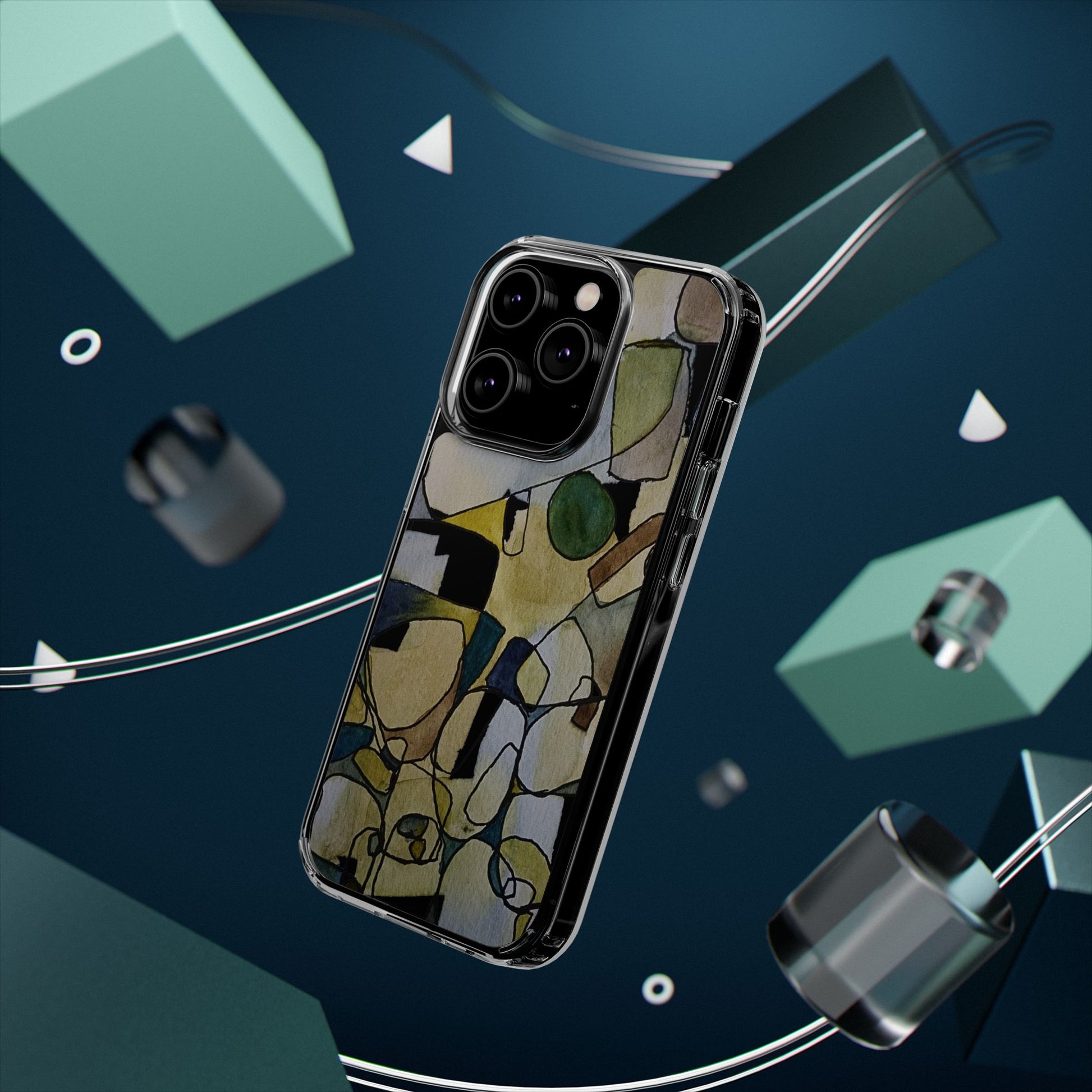 Abstract Watercolor Clear Phone Case - Brooke Zitting, LLC