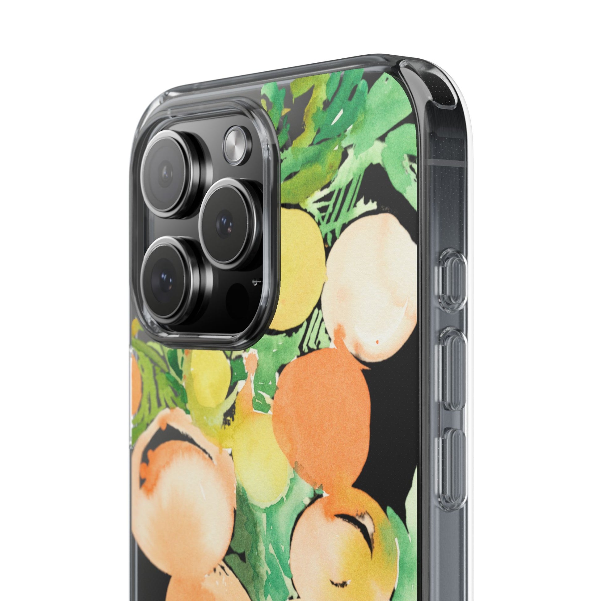 Watercolor Peaches Clear Phone Case - Brooke Zitting, LLC