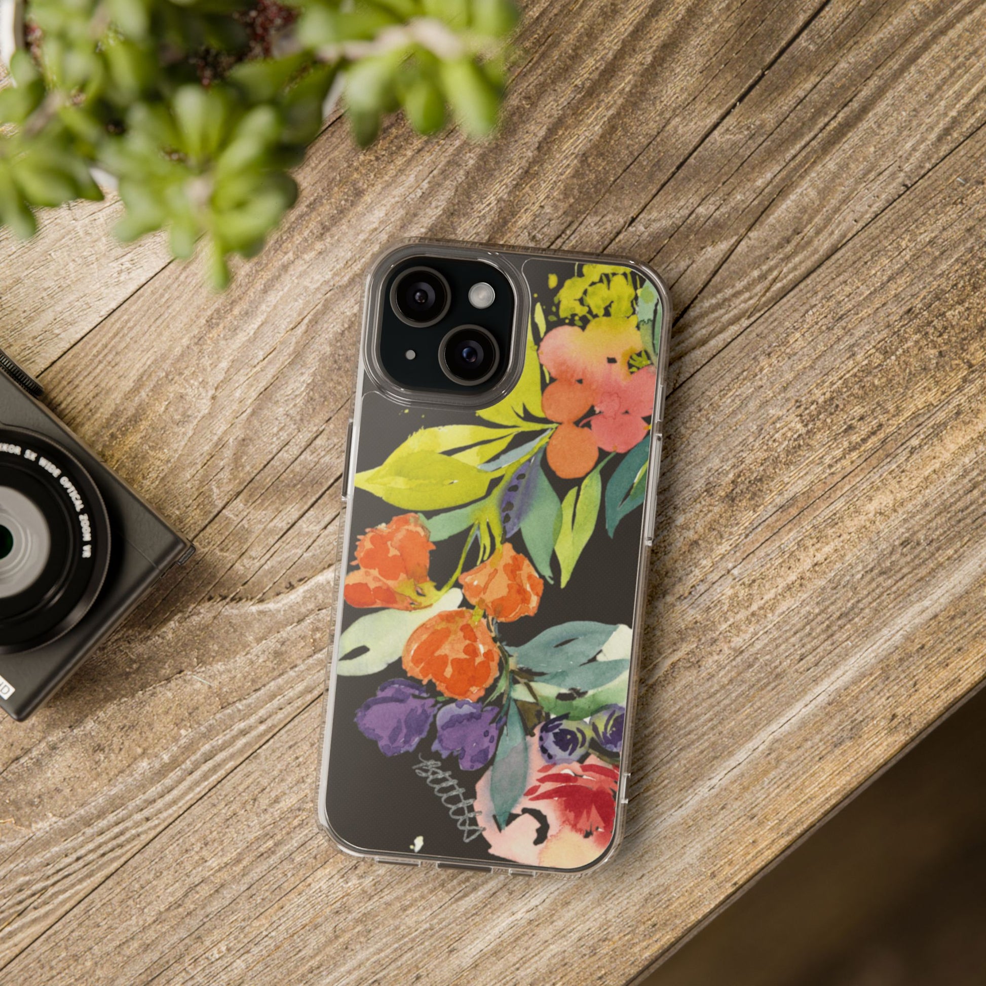Watercolor Floral Blooms Clear Phone Case - Brooke Zitting, LLC